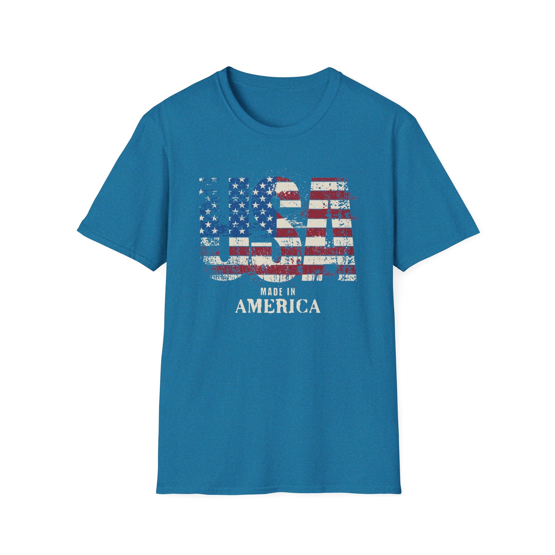 Made in America-American Flag Graphic Tee for the 4th of July