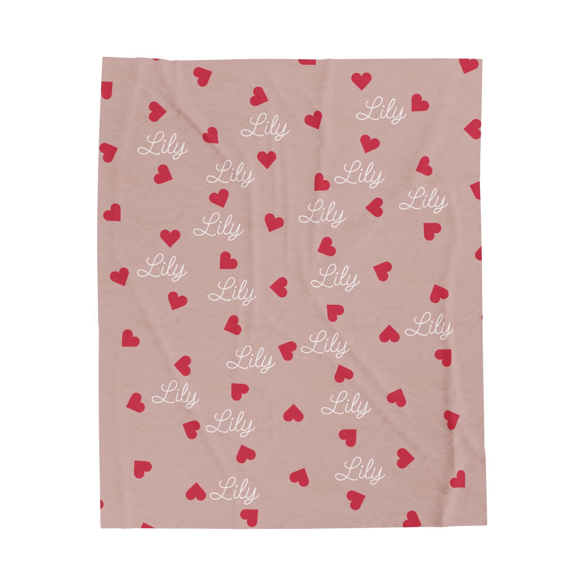 Customizable Velveteen Plush Blanket for girls