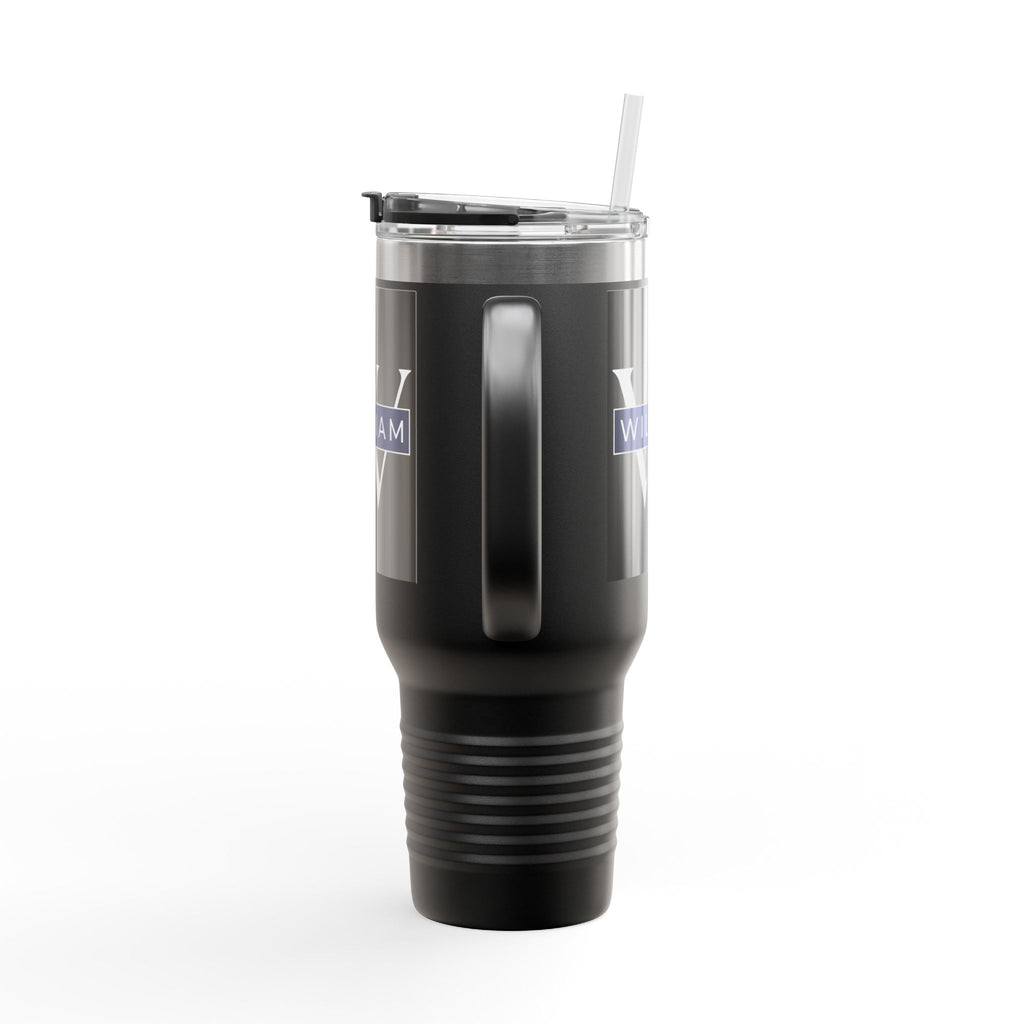 Personalized Custom Tumbler with Initials, Handle & Straw  40oz