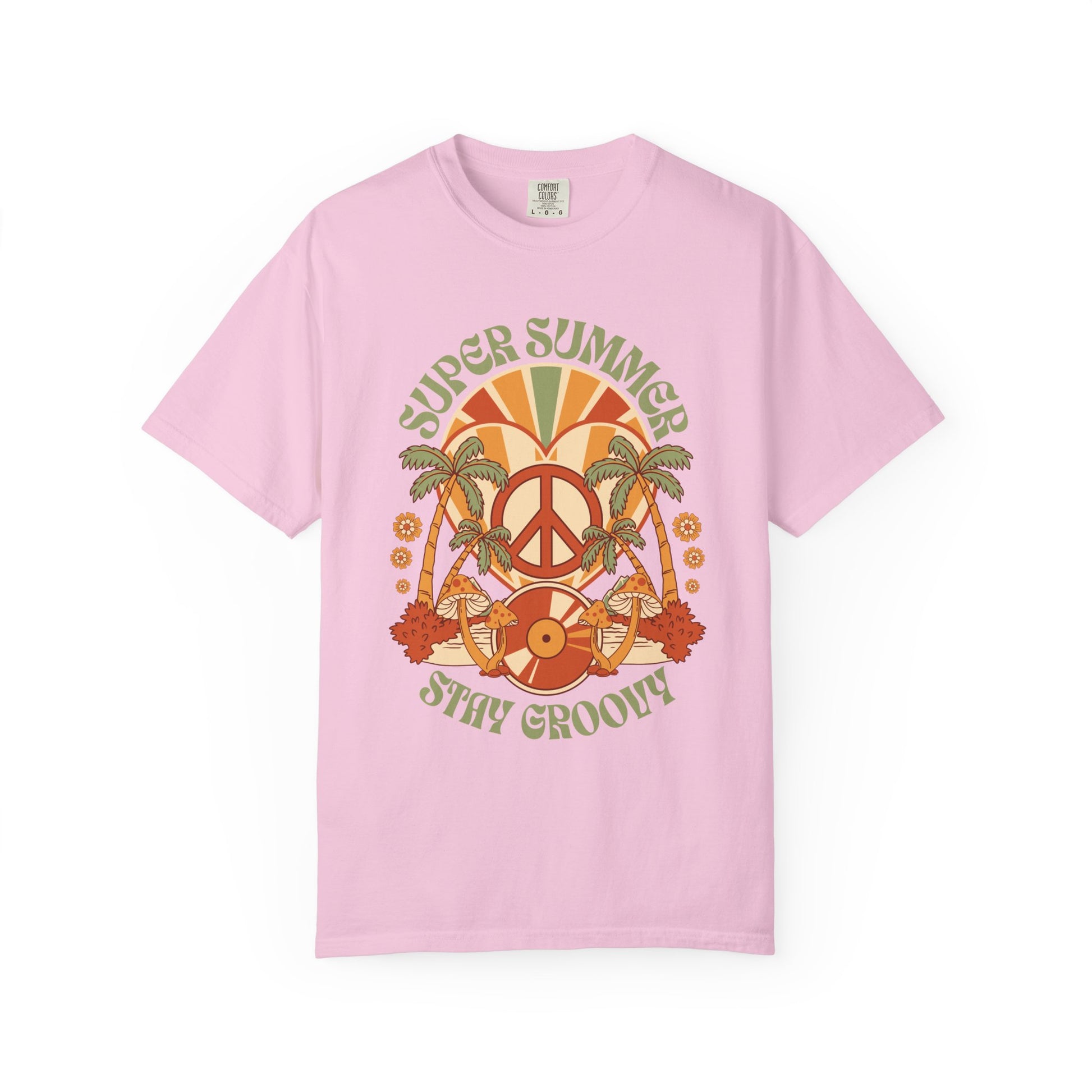 Super Summer Groovy Tee – Peace, Palms & Retro Vibes