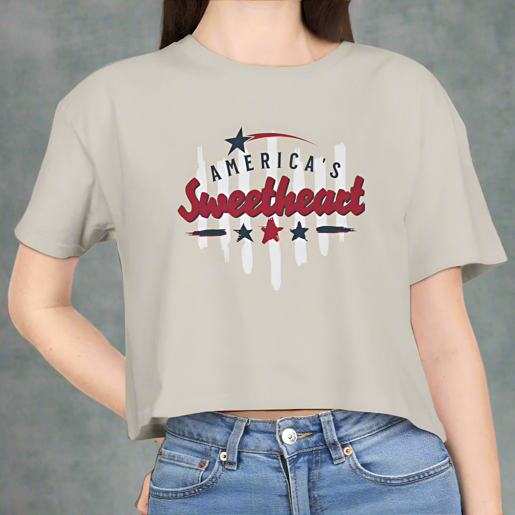 America’s Sweetheart Crop Tee – 4th of July Edition