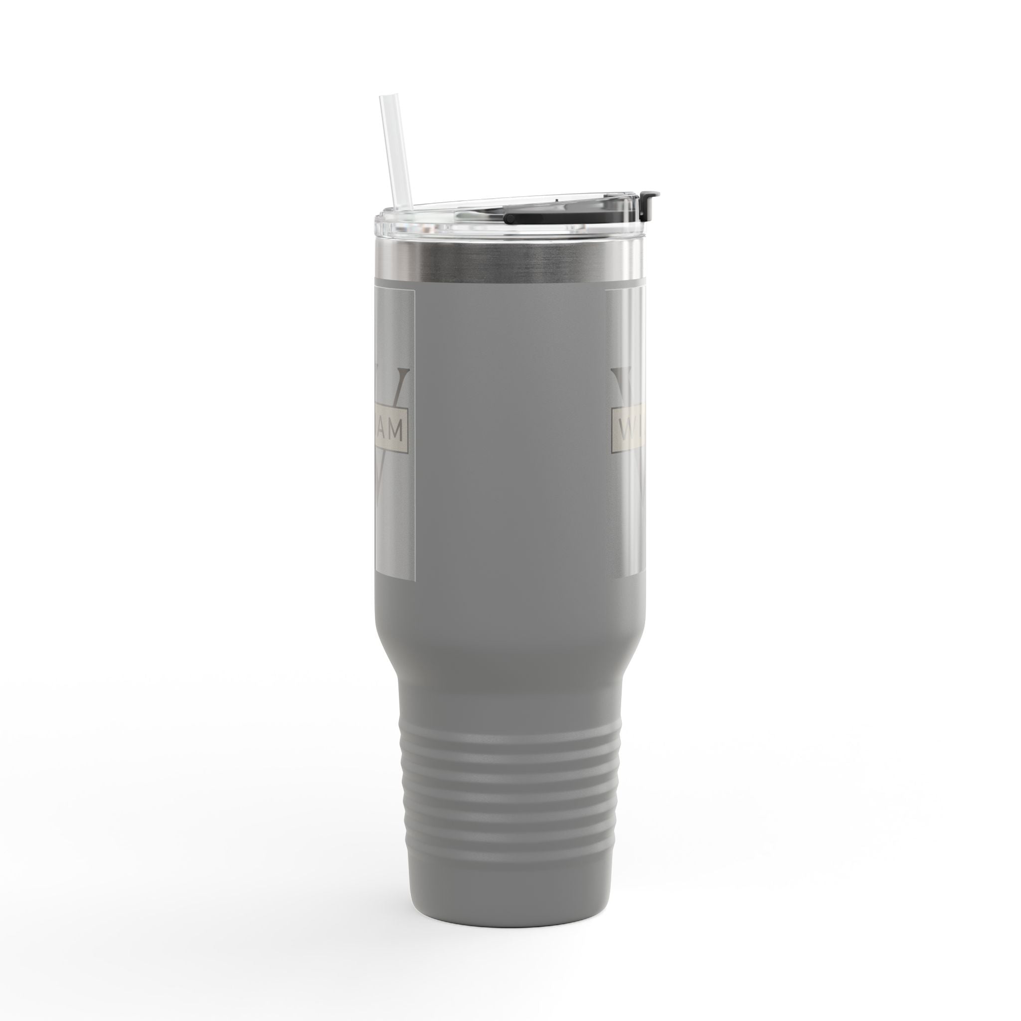 Personalized Custom Tumbler with Initials, Handle & Straw  40oz