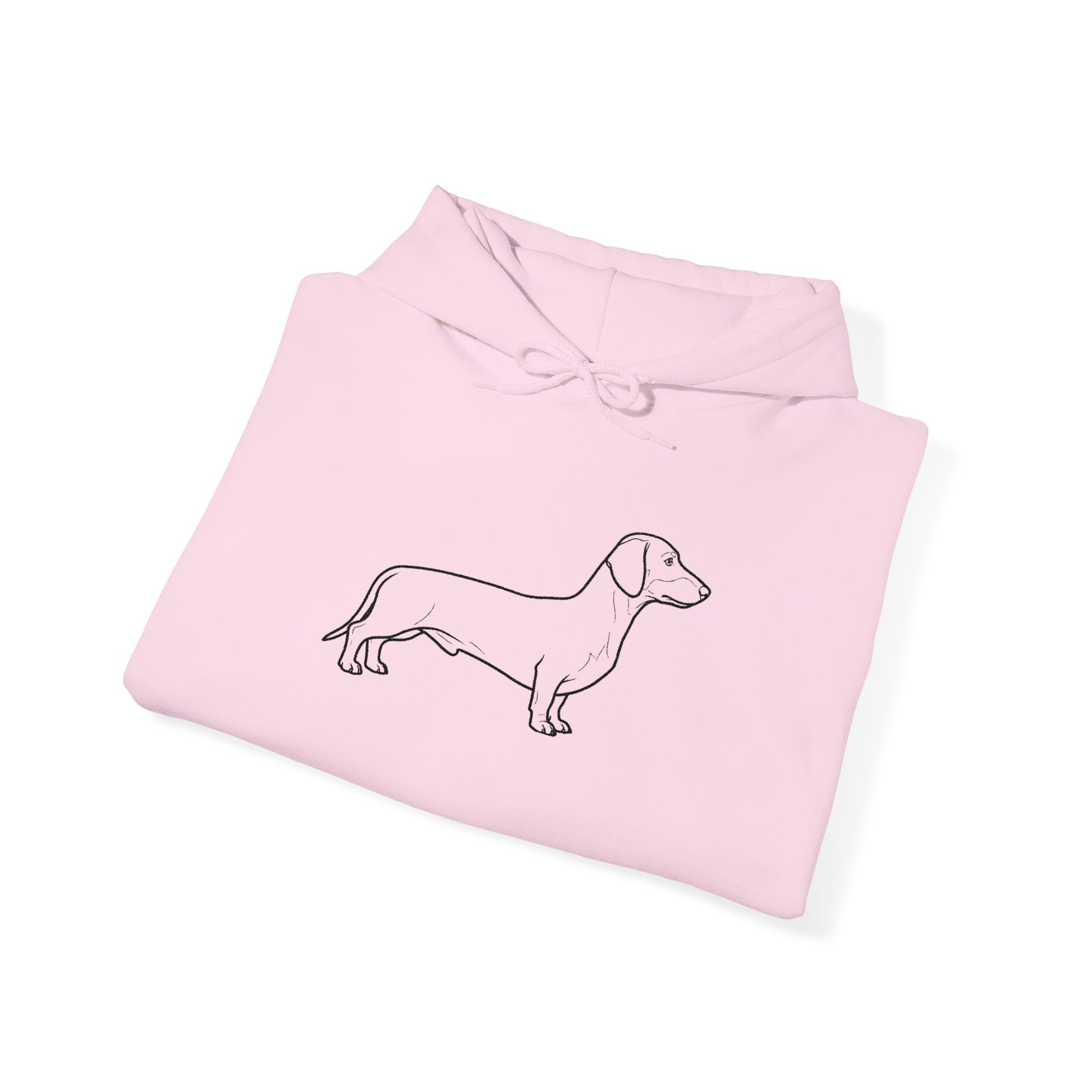 Dachshund Outline Hoodie — Minimalist Wiener Dog Sweatshirt
