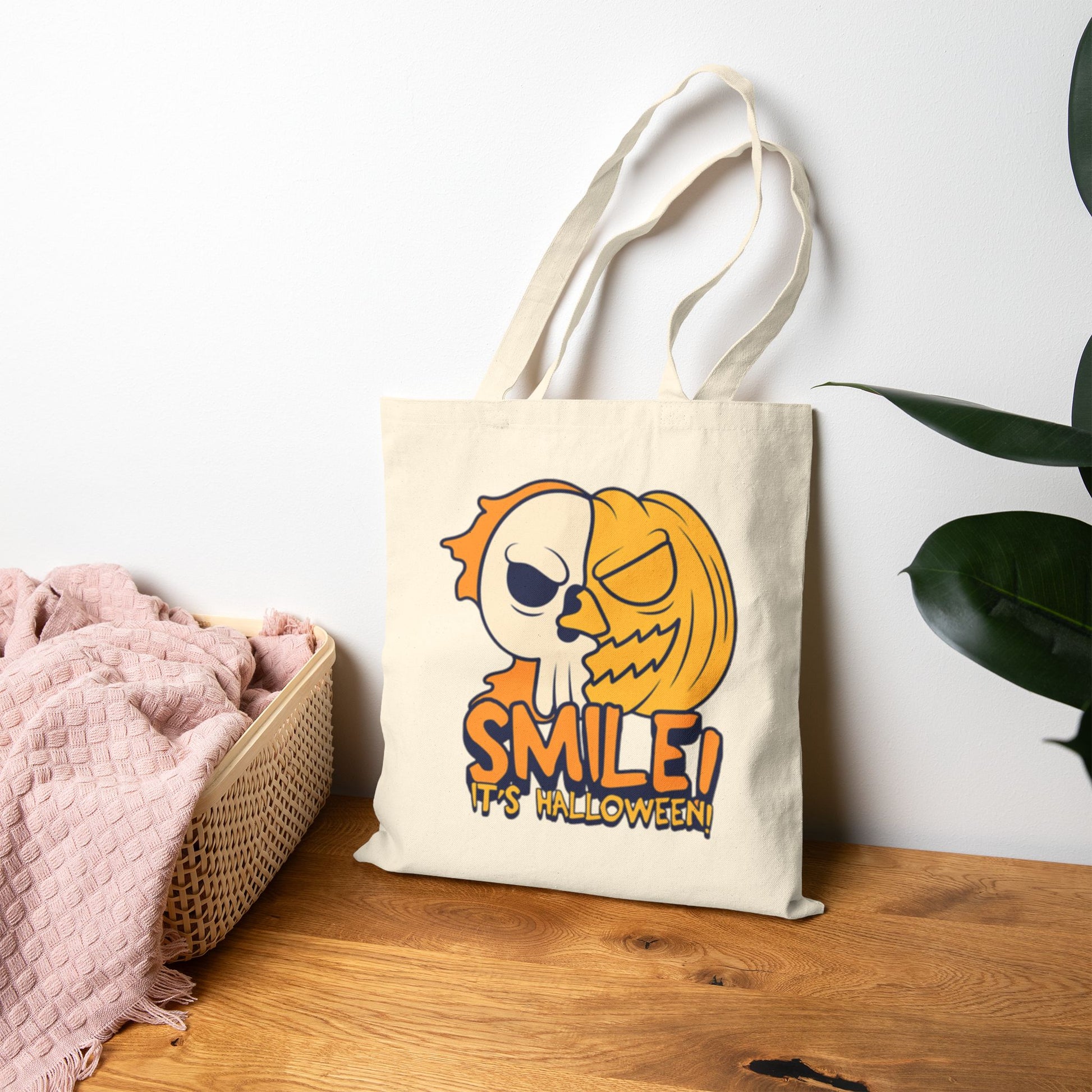 Spook & Smile Cotton Canvas Tote Bag 👻