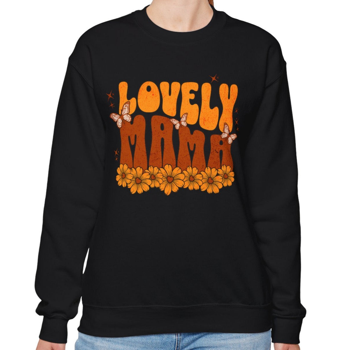 Lovely Mama Floral Crewneck Sweatshirt - Unisex Heavy Blend