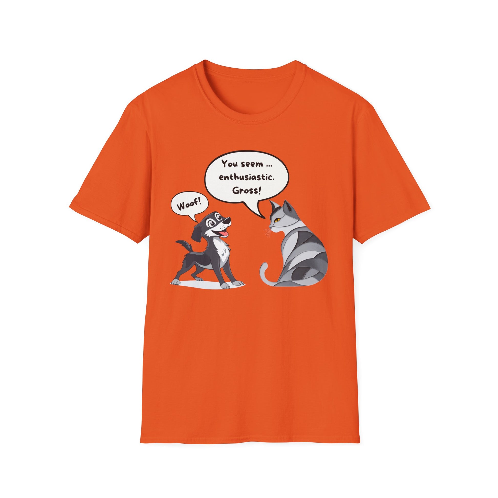 The Ultimate Cat Attitude 😼🚫 Unisex Softstyle T-Shirt - Funny Dog and Cat Graphic Tee