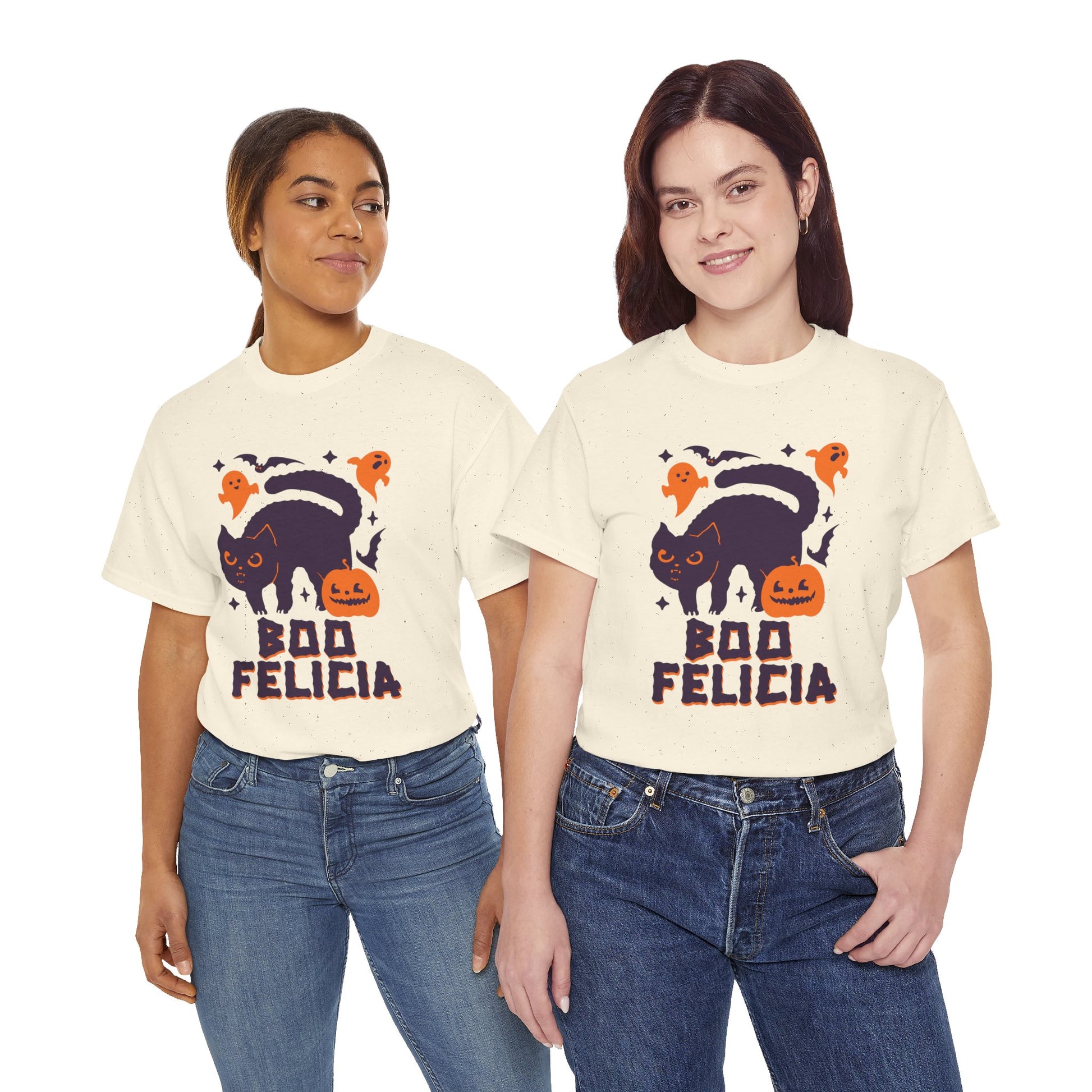 Boo Felicia Design Halloween Cat Tee