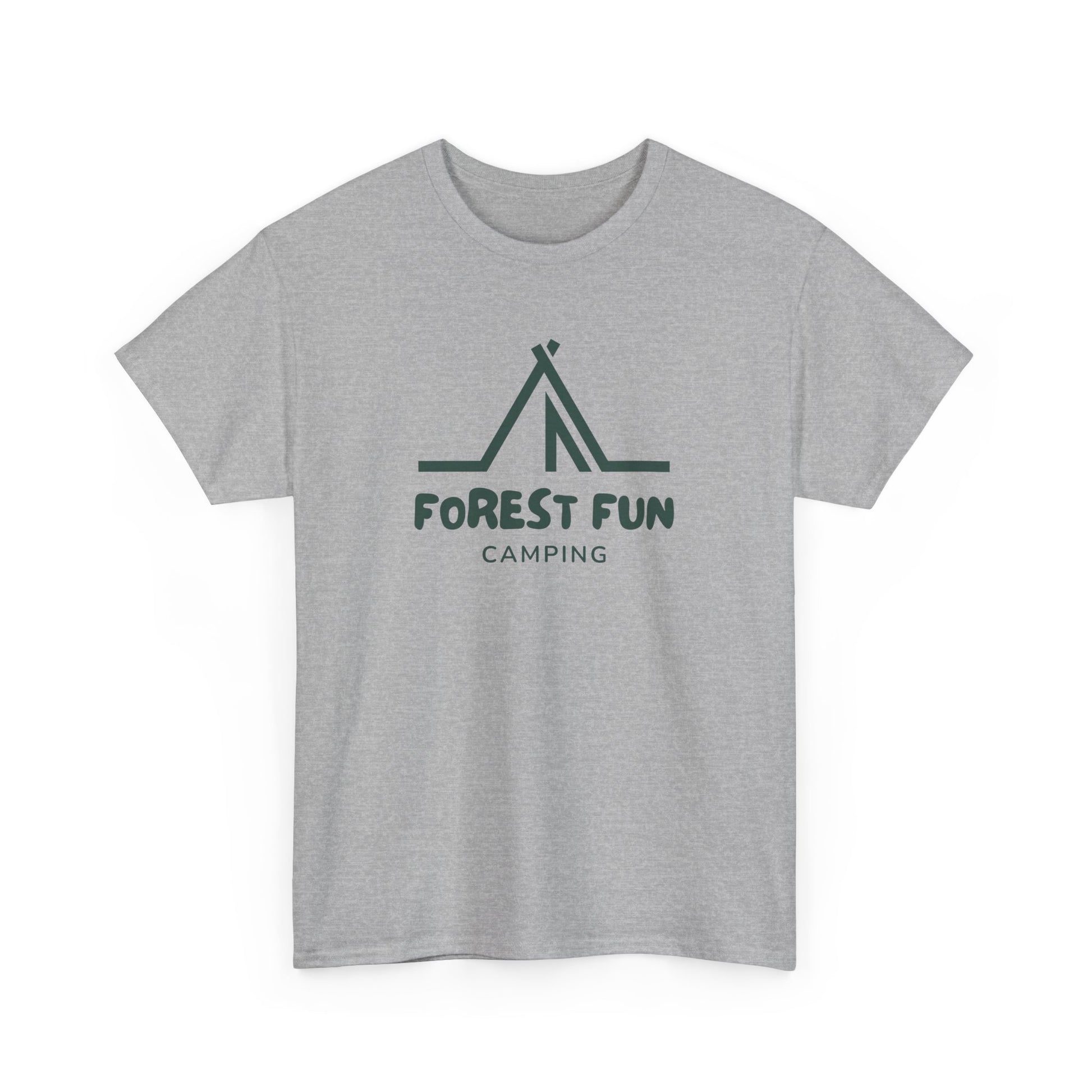 Forest Fun Camping Tee, Unisex Heavy Cotton T-Shirt