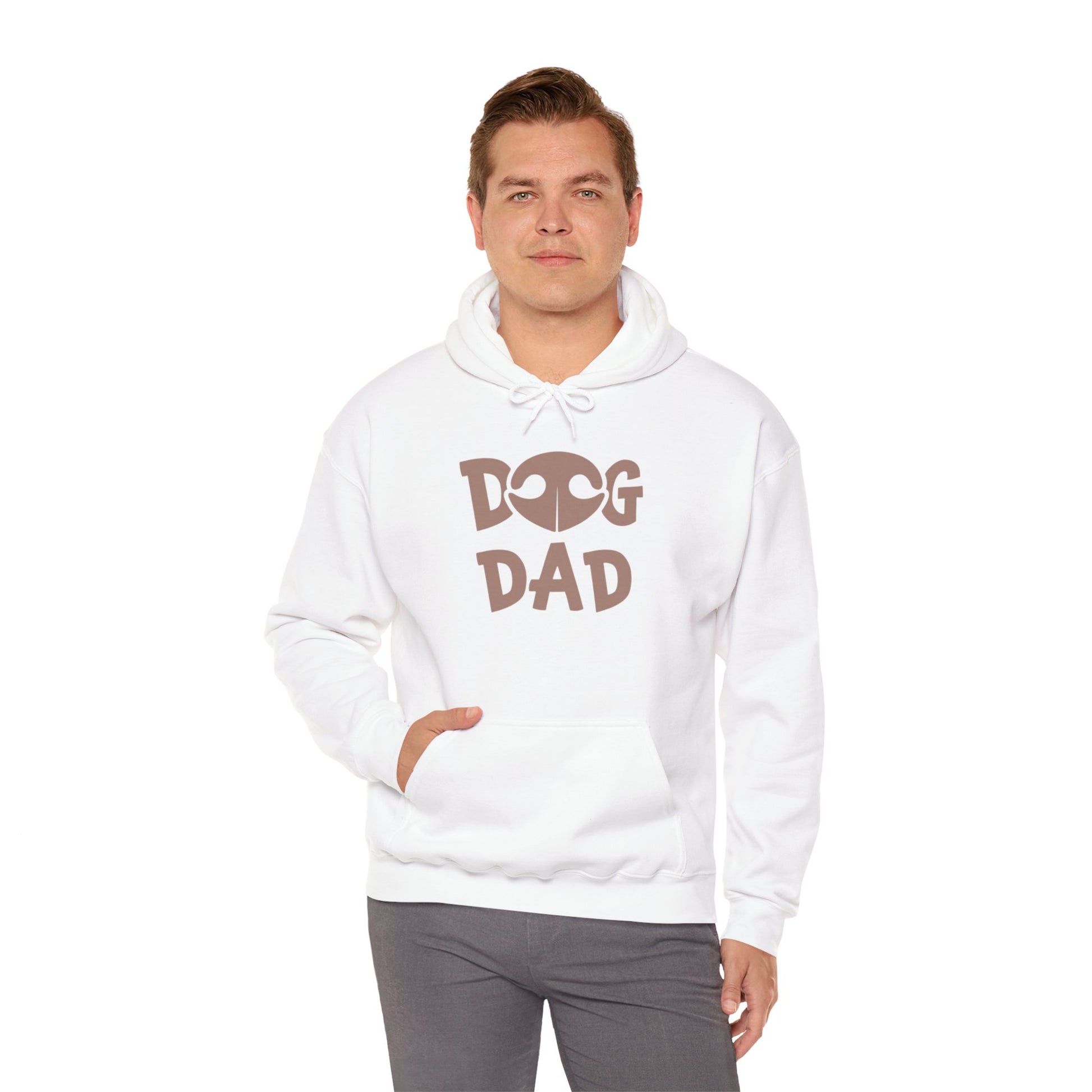 Dog Dad Hoodie — Cute Retro Paw Print Sweatshirt for Dog Lovers