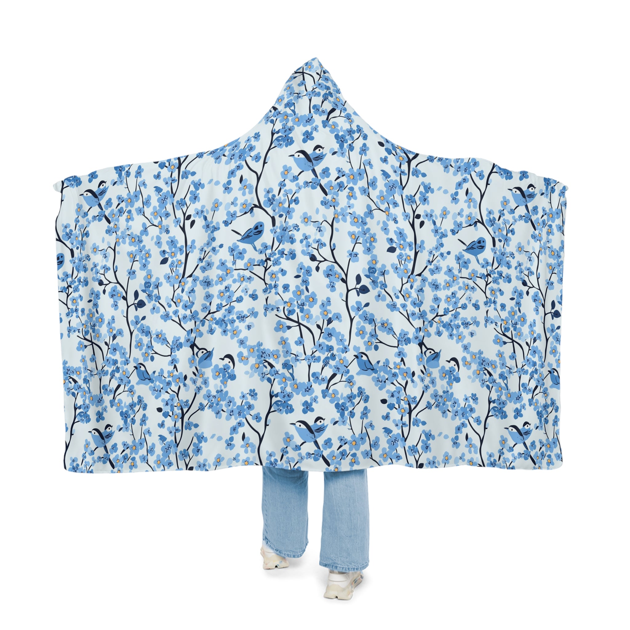 Cozy Floral Snuggle Blanket with Hood