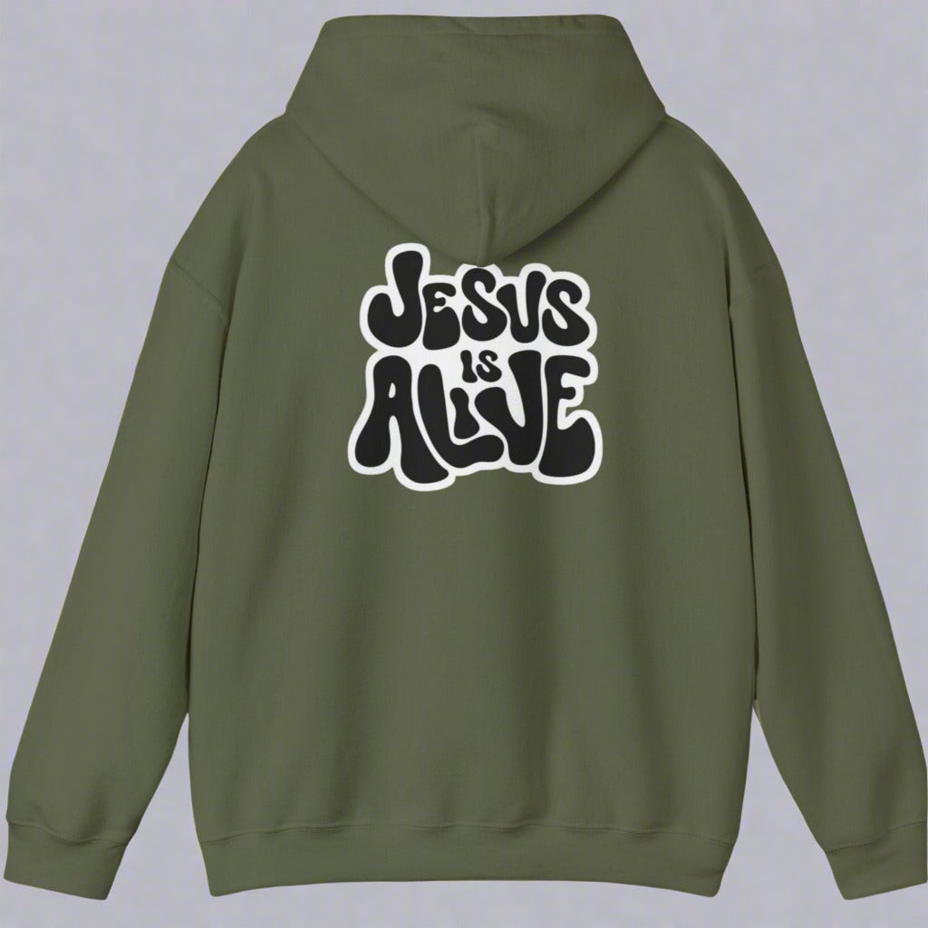 "Jesus is Alive" Unisex Heavy Blend Hoodie - Faith Inspired Apparel