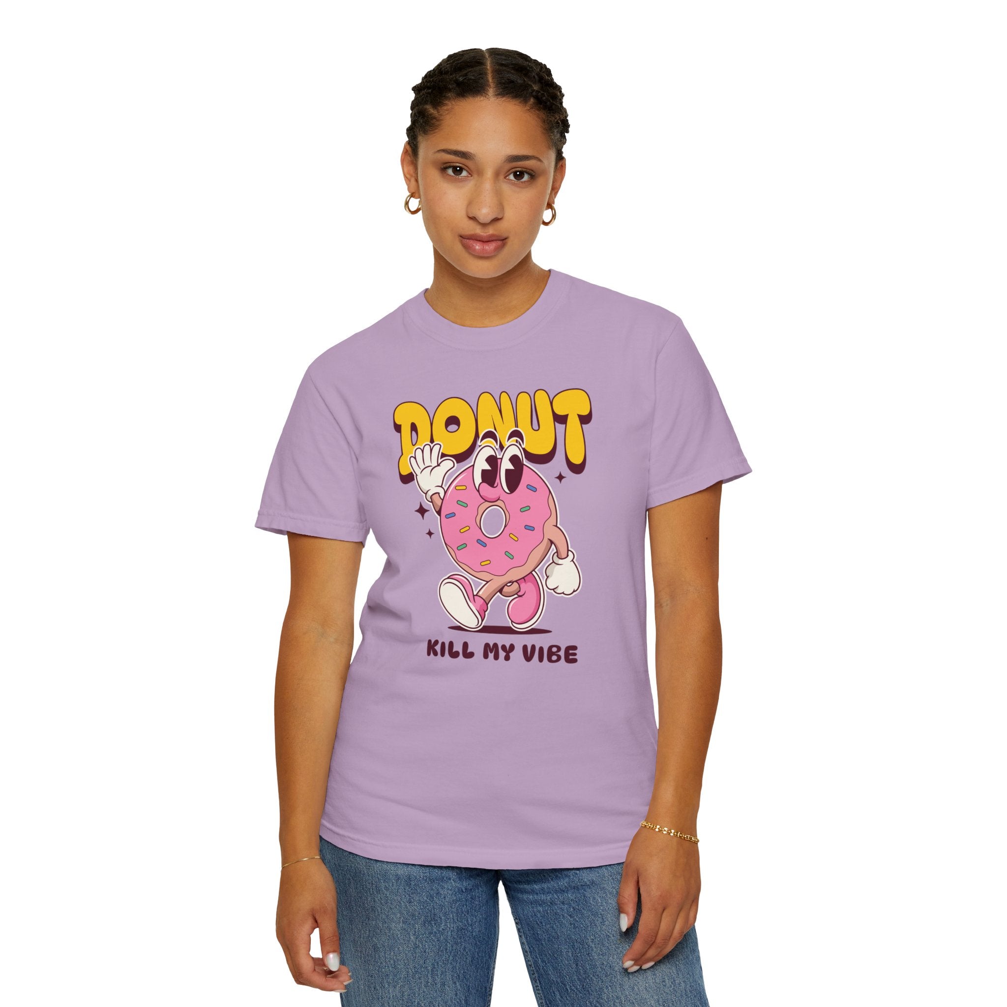 “Donut Kill My Vibe” Unisex Summer Garment-Dyed T-shirt – Sweet Style for National Donut Day!