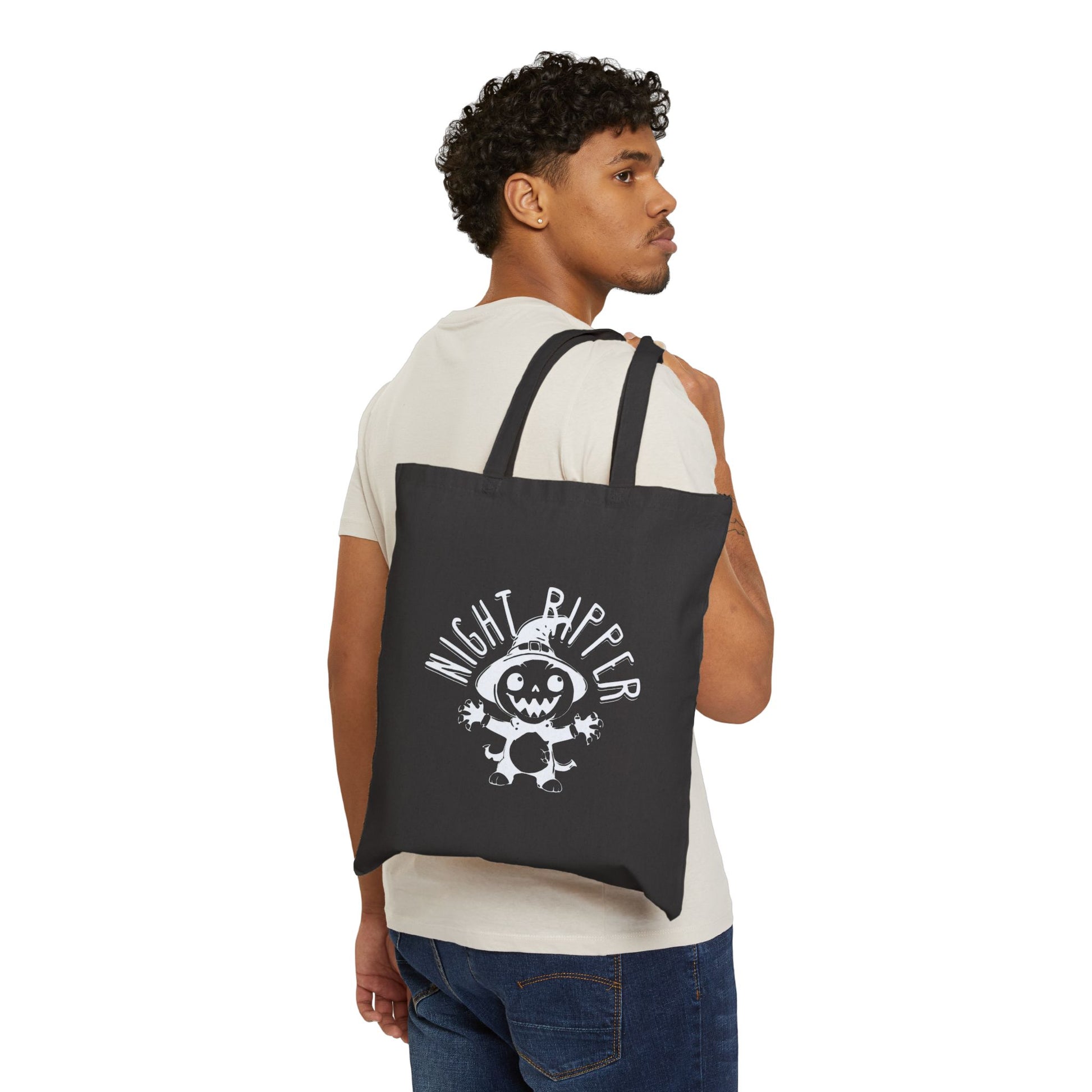 Night Ripper Halloween Tote – Fierce, Fun & Full of Fright Cotton Canvas Tote Bag