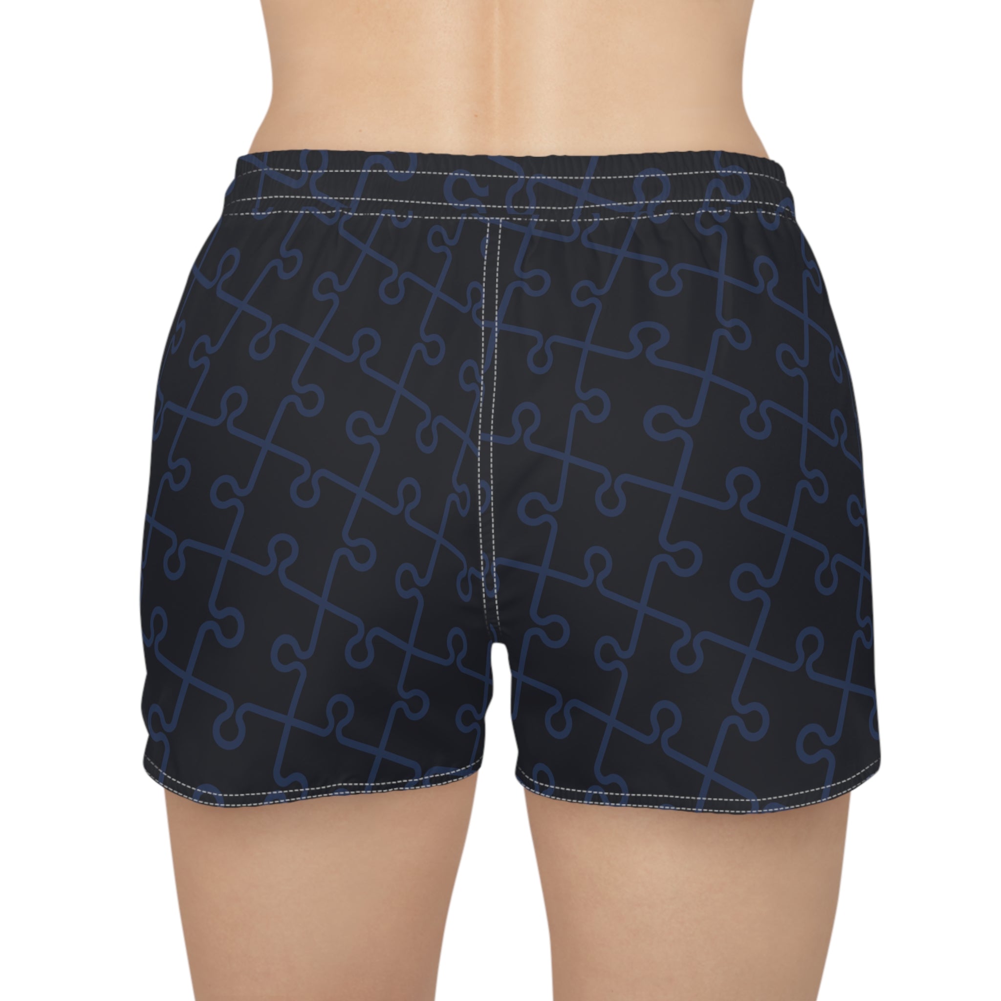 Midnight Puzzle Women’s Board Shorts | Sleek Swim & Surf Shorts