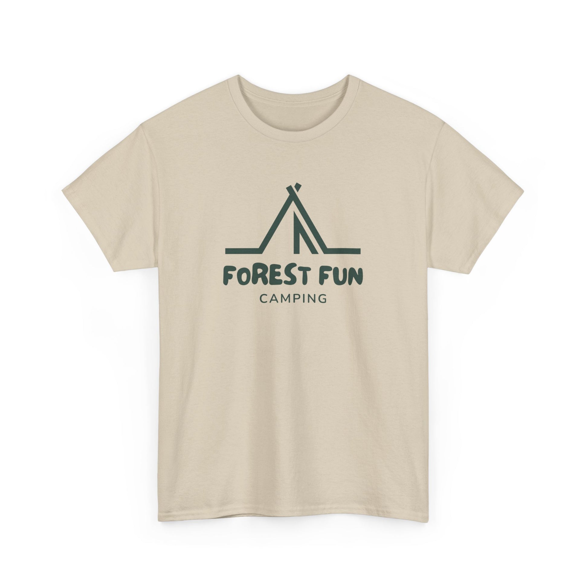 Forest Fun Camping Tee, Unisex Heavy Cotton T-Shirt
