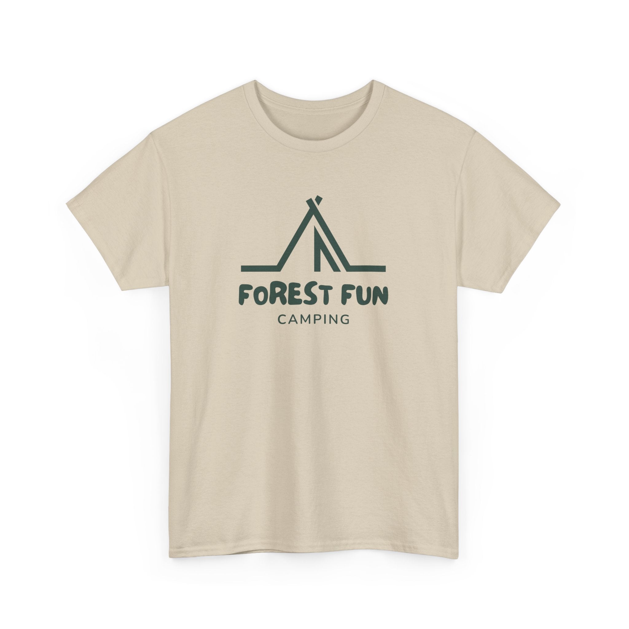 Forest Fun Camping Tee, Unisex Heavy Cotton T-Shirt
