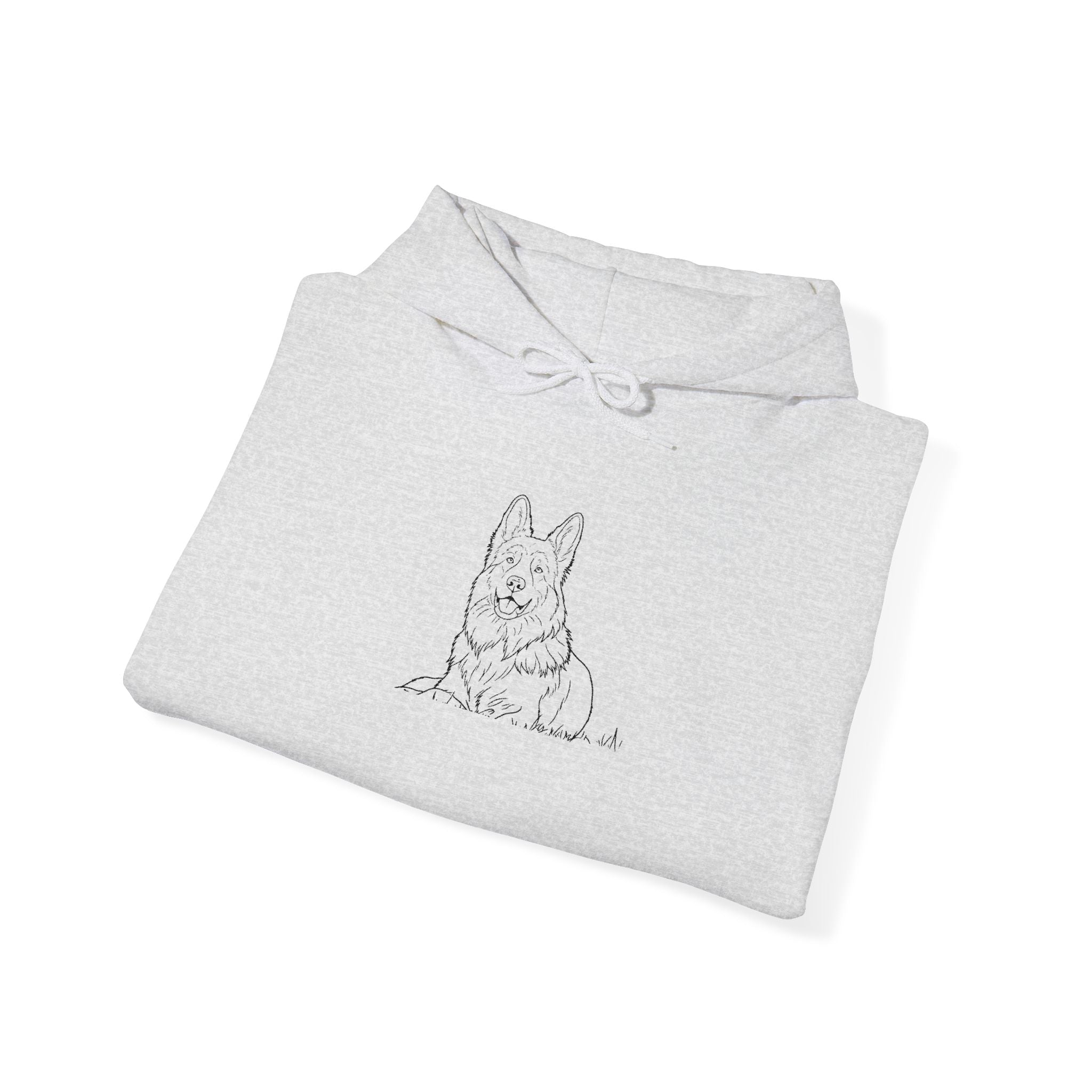 The Shepherd’s Watch Comfort Hoodie  - Minimalist Dog Line Art