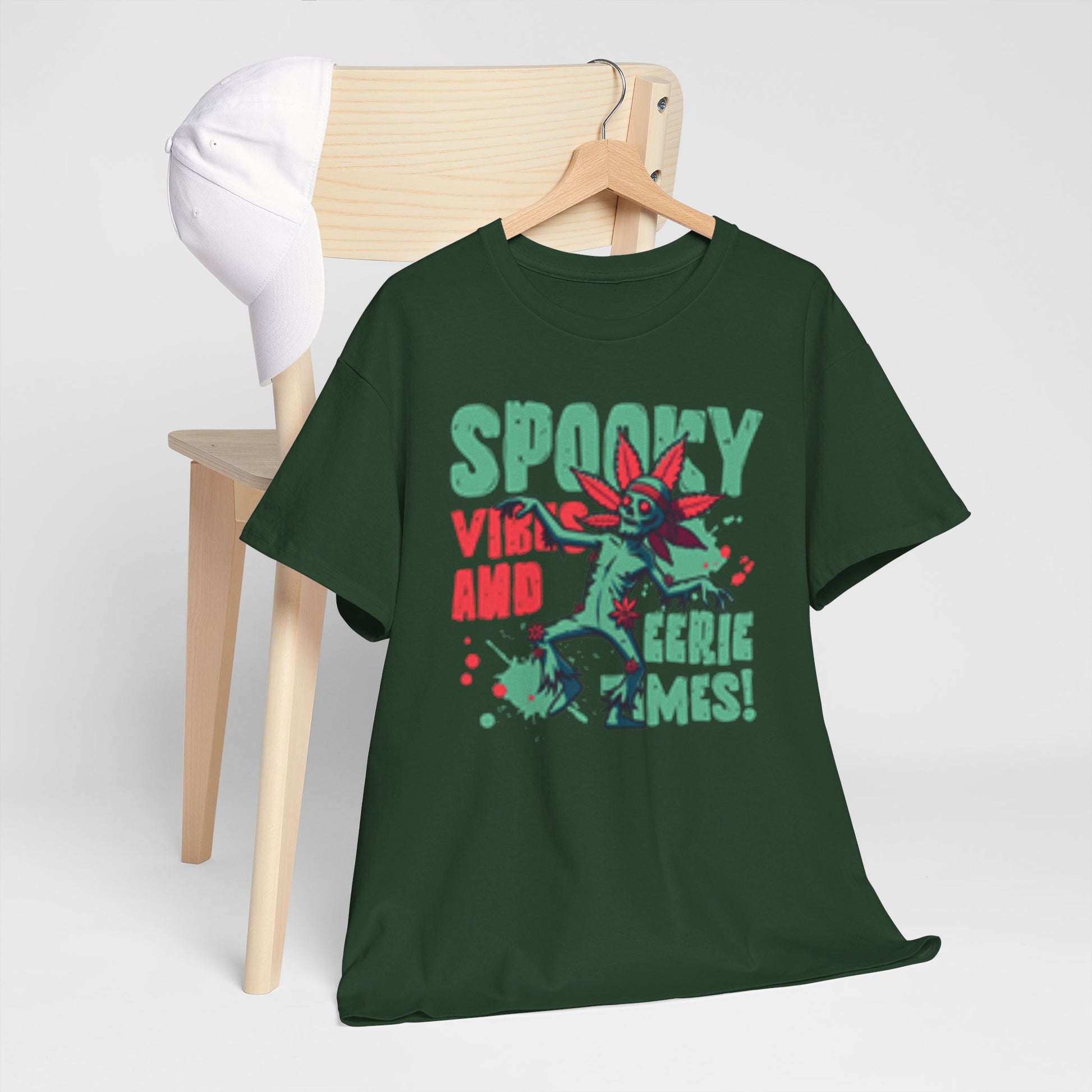 Gothic Style Spooky Vibes Unisex Heavy Cotton Tee