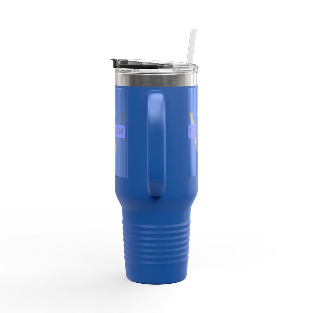 Personalized Custom Tumbler with Initials, Handle & Straw  40oz