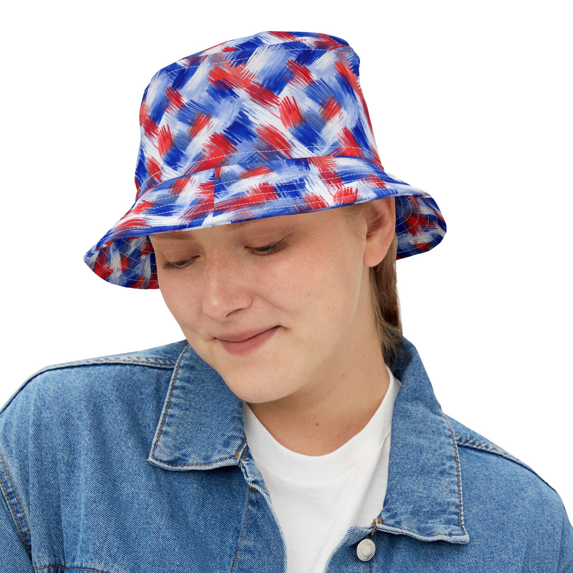 Brushstroke Bold Bucket Hat – Star-Spangled Summer Style