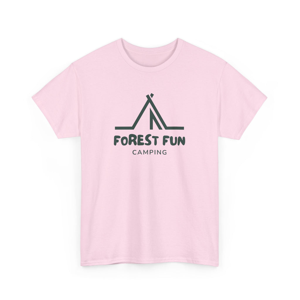 Forest Fun Camping Tee, Unisex Heavy Cotton T-Shirt