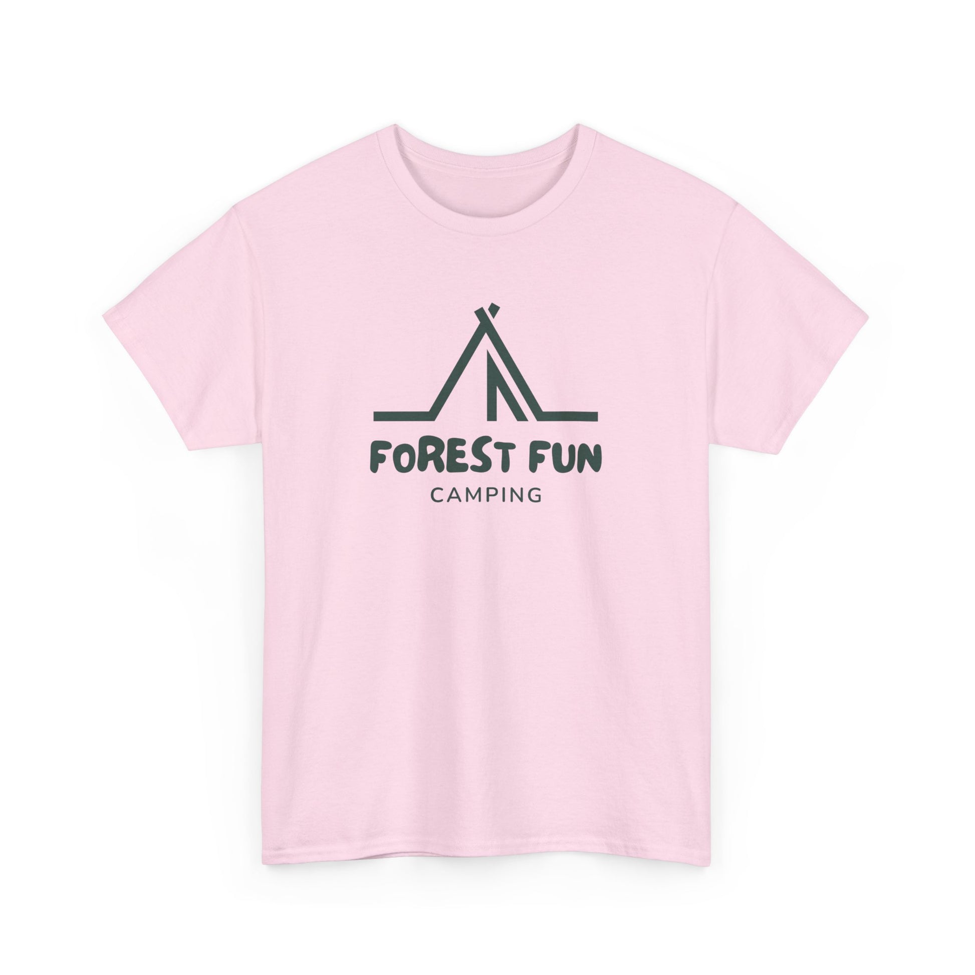 Forest Fun Camping Tee, Unisex Heavy Cotton T-Shirt