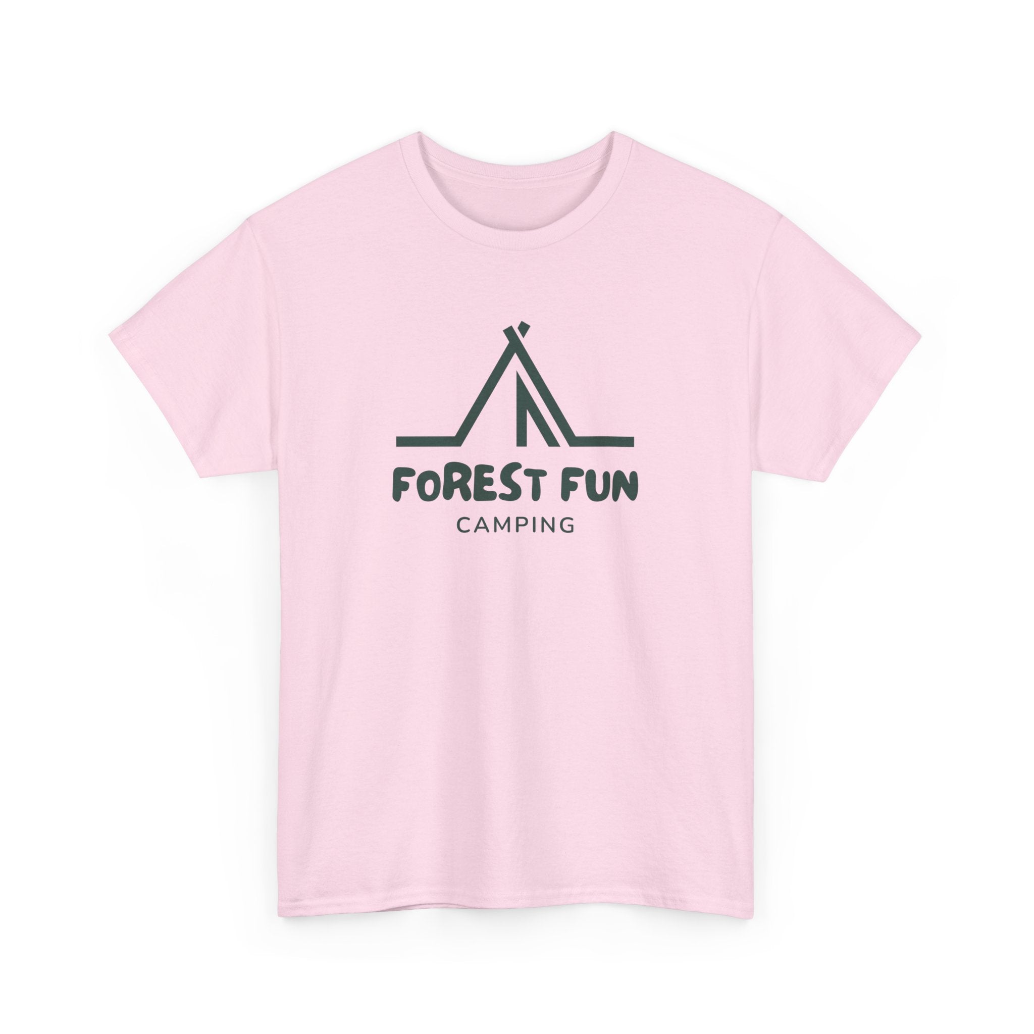 Forest Fun Camping Tee, Unisex Heavy Cotton T-Shirt