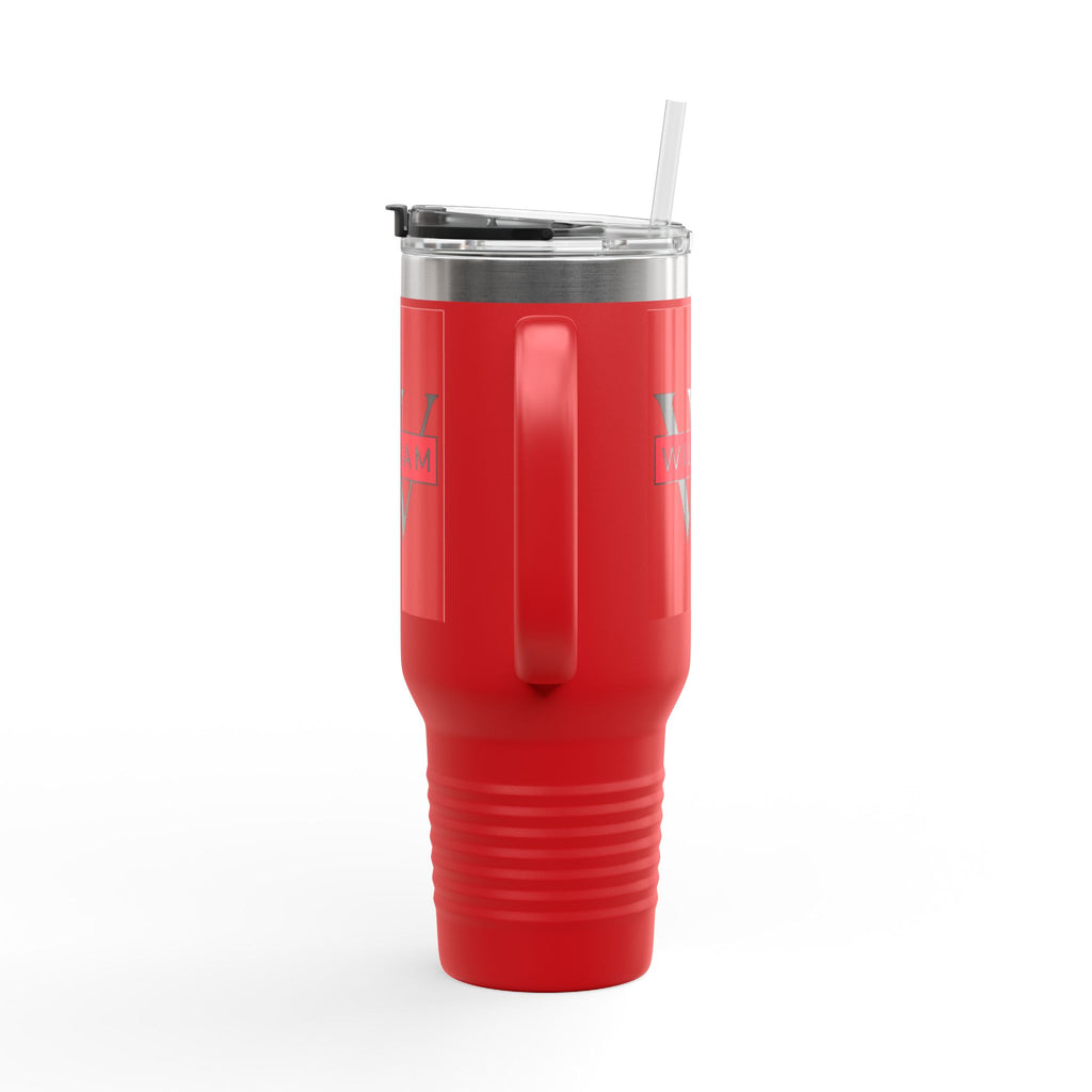 Personalized Custom Tumbler with Initials, Handle & Straw  40oz