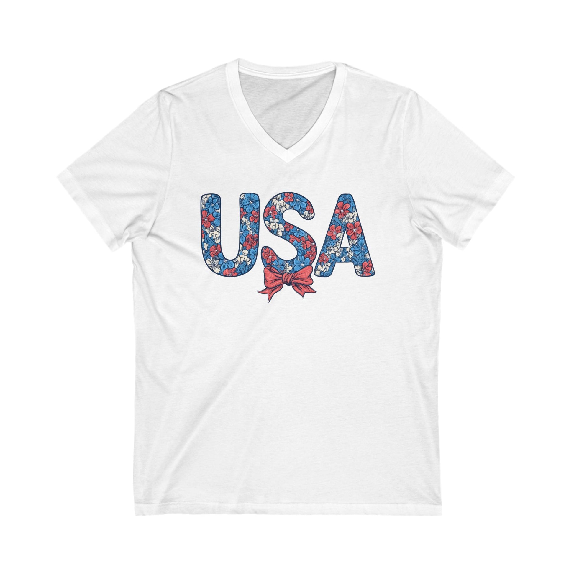Unisex Jersey Short Sleeve V-Neck Tee