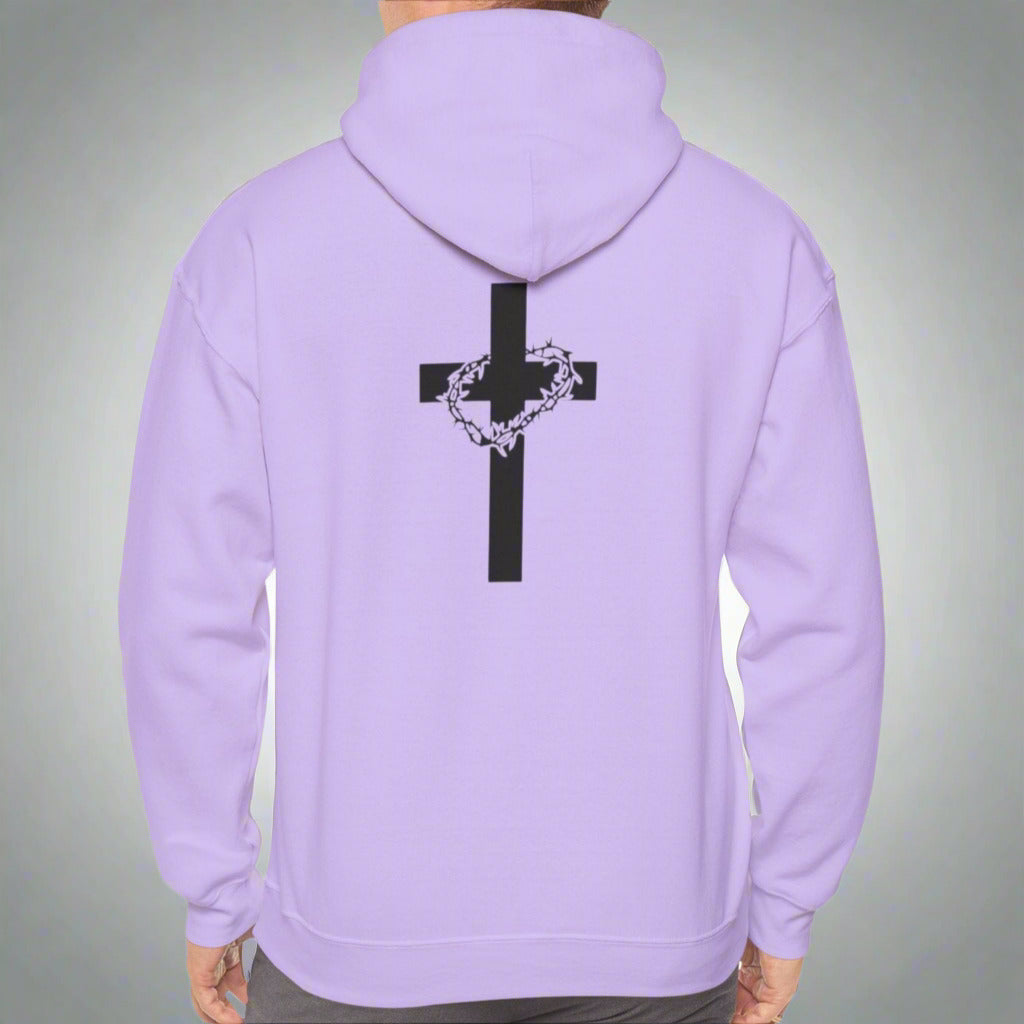 "He Is Risen" Cross & Crown of Thorns Christian Hoodie – Faith in Every Thread