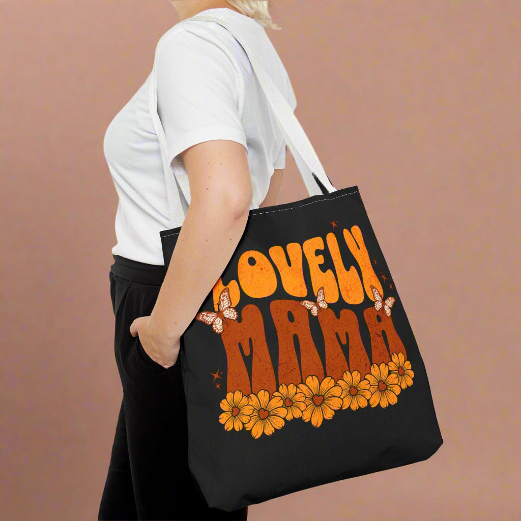 Lovely Mama Tote Bag - Floral Butterflies Design