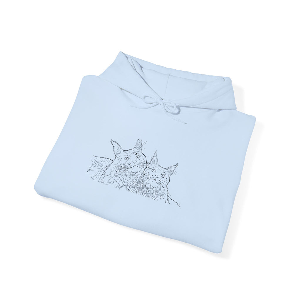 Triple Cat Chaos Hoodie – Custom Embroidered Cozy Fit