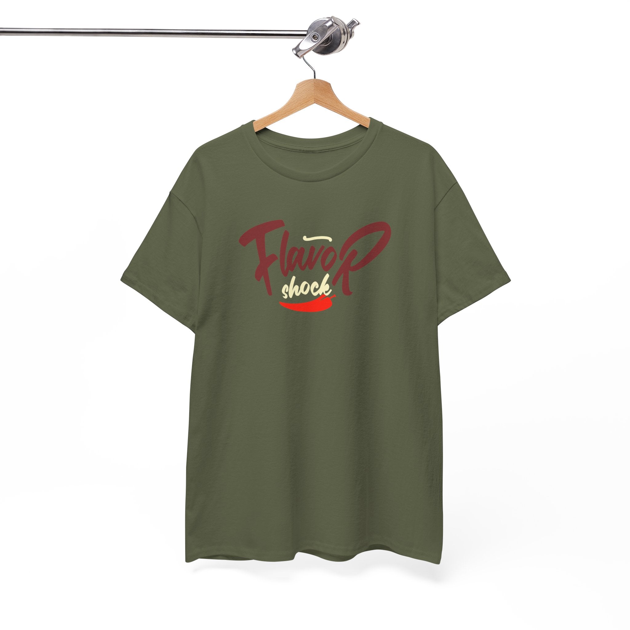 Flavor Shock Champion Unisex Heavy Cotton Tee – Chili Cook-Off Apparel for the Bold & Spicy!