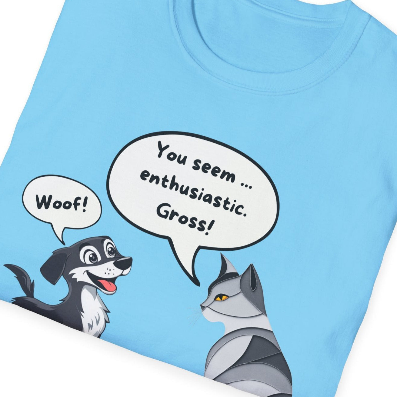 The Ultimate Cat Attitude 😼🚫 Unisex Softstyle T-Shirt - Funny Dog and Cat Graphic Tee