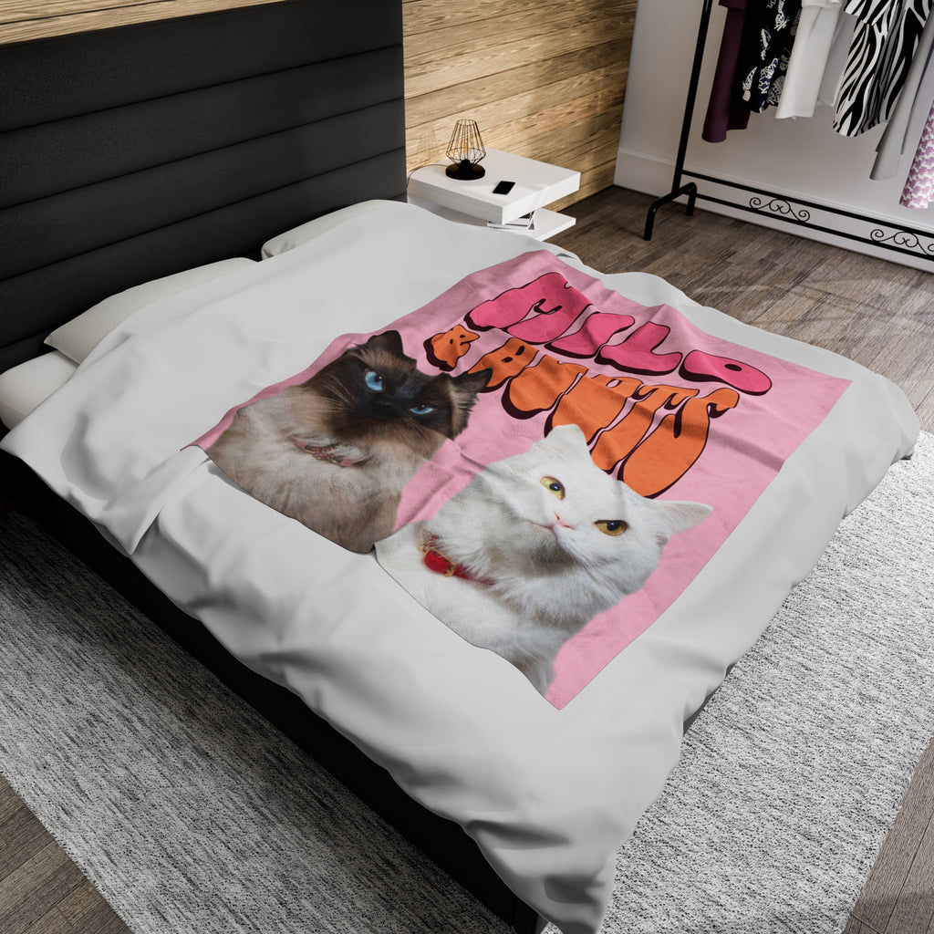 Velveteen Plush Blanket, Personalized Pet Blanket