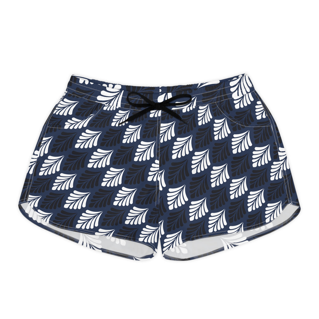 Midnight Palm Women’s Lounge Shorts-Chic Swim & Surf Shorts