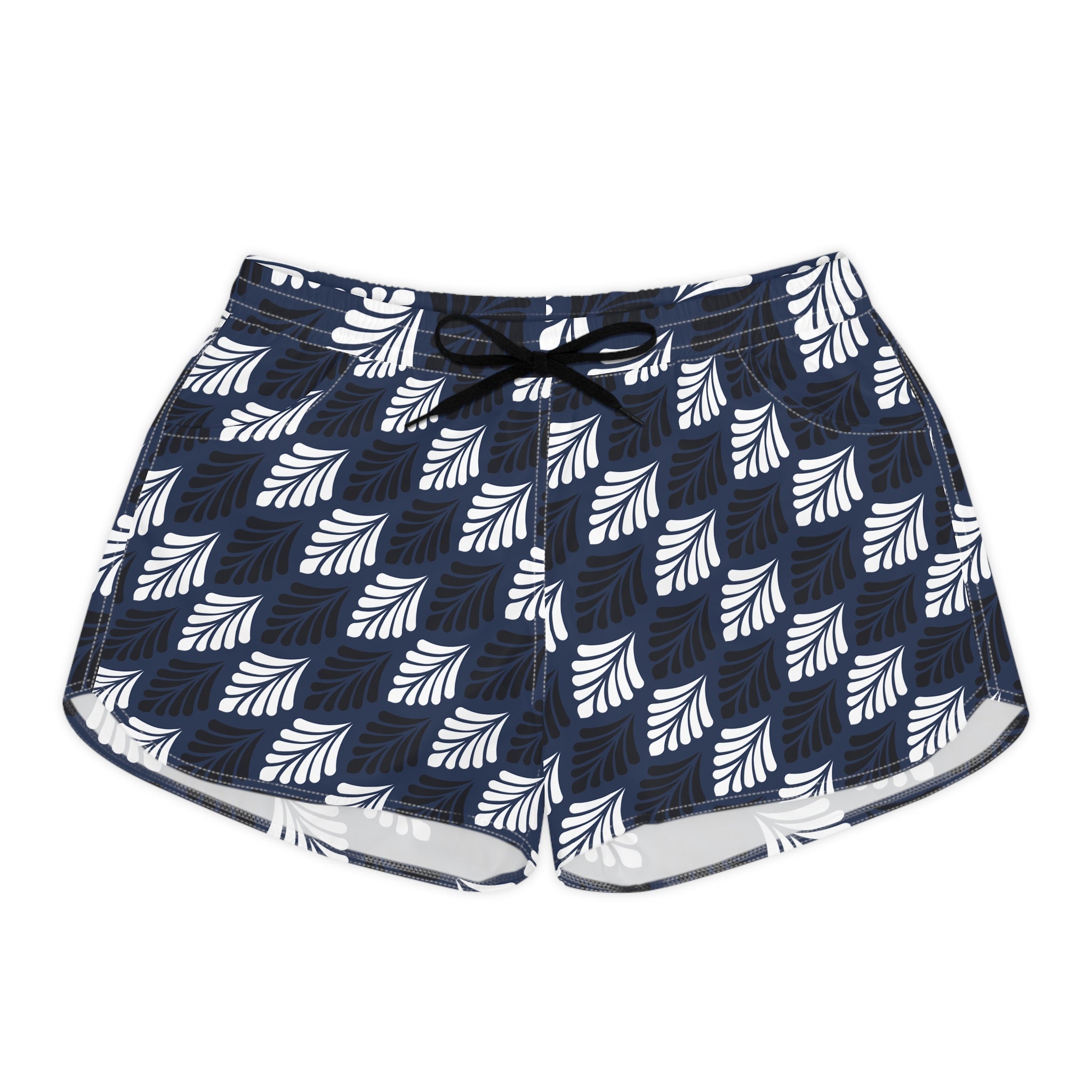 Midnight Palm Women’s Lounge Shorts-Chic Swim & Surf Shorts