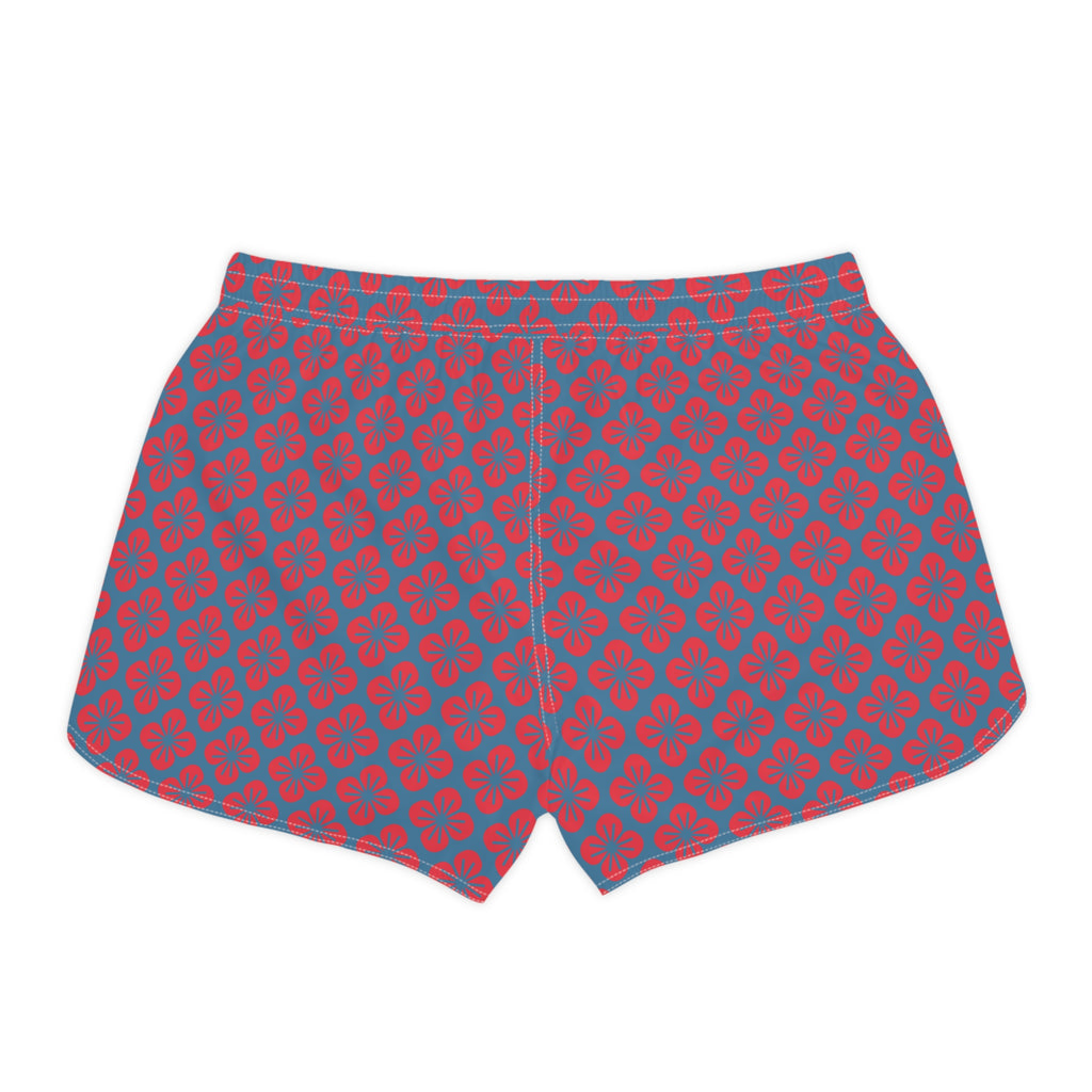Retro Bloom Beach Board Shorts-Women’s Swim & Surf Shorts