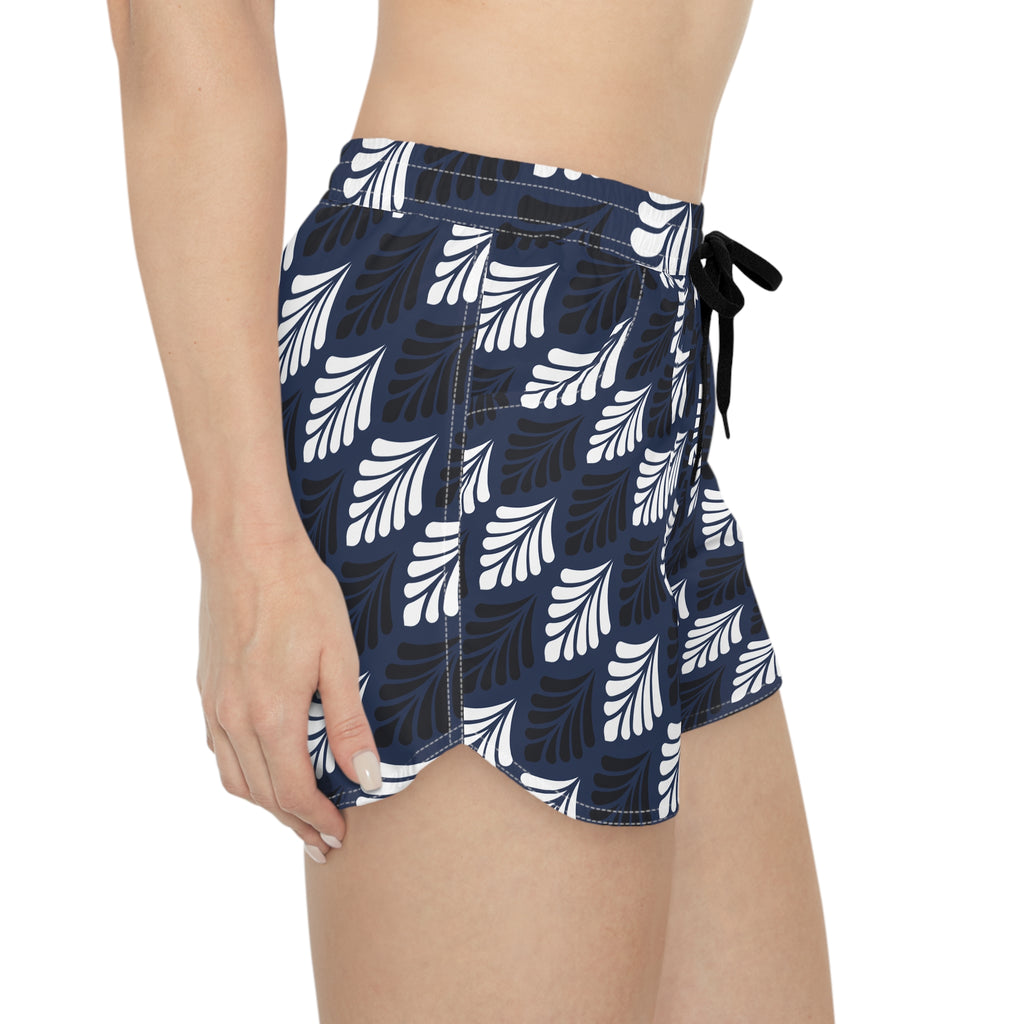 Midnight Palm Women’s Lounge Shorts-Chic Swim & Surf Shorts