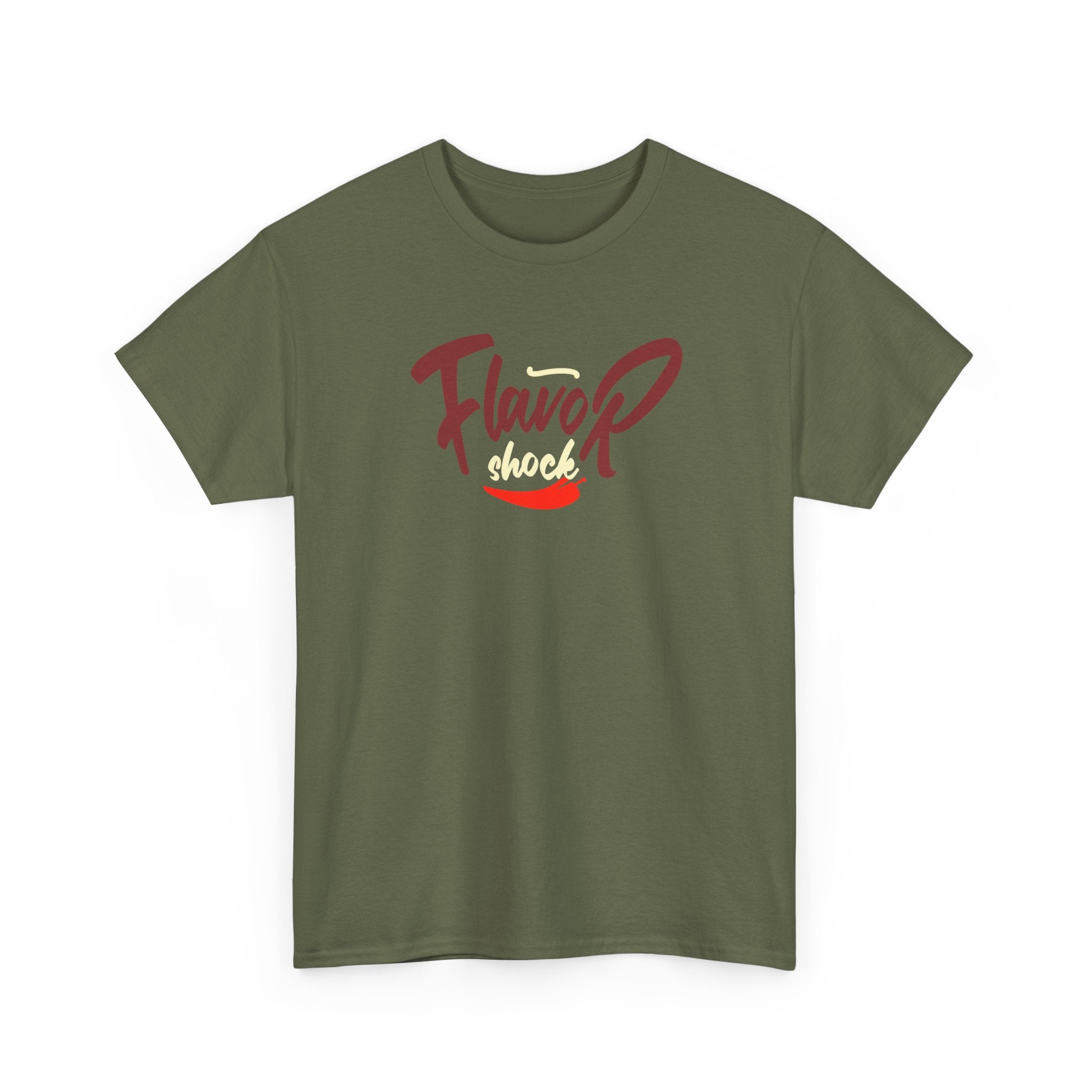 Flavor Shock Champion Unisex Heavy Cotton Tee – Chili Cook-Off Apparel for the Bold & Spicy!