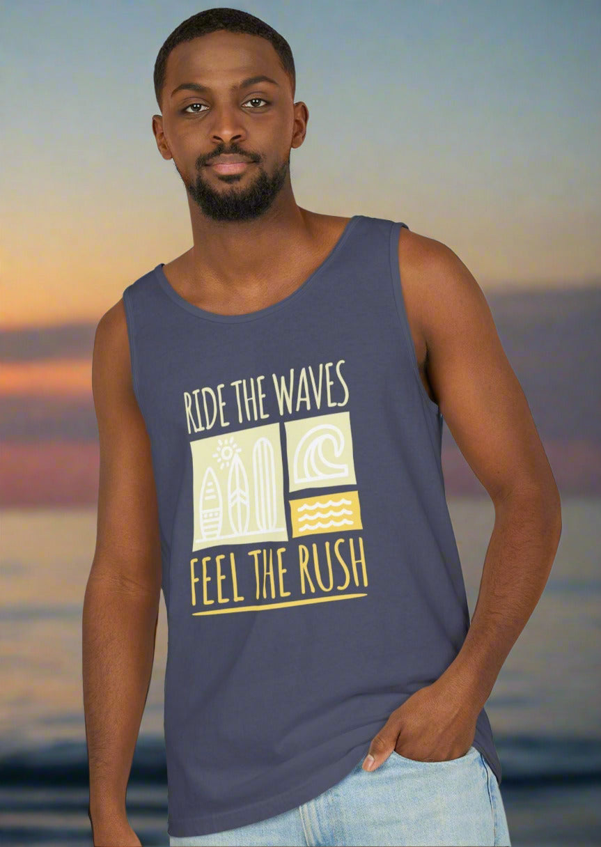 Ride the Waves Unisex Garment-Dyed Tank
