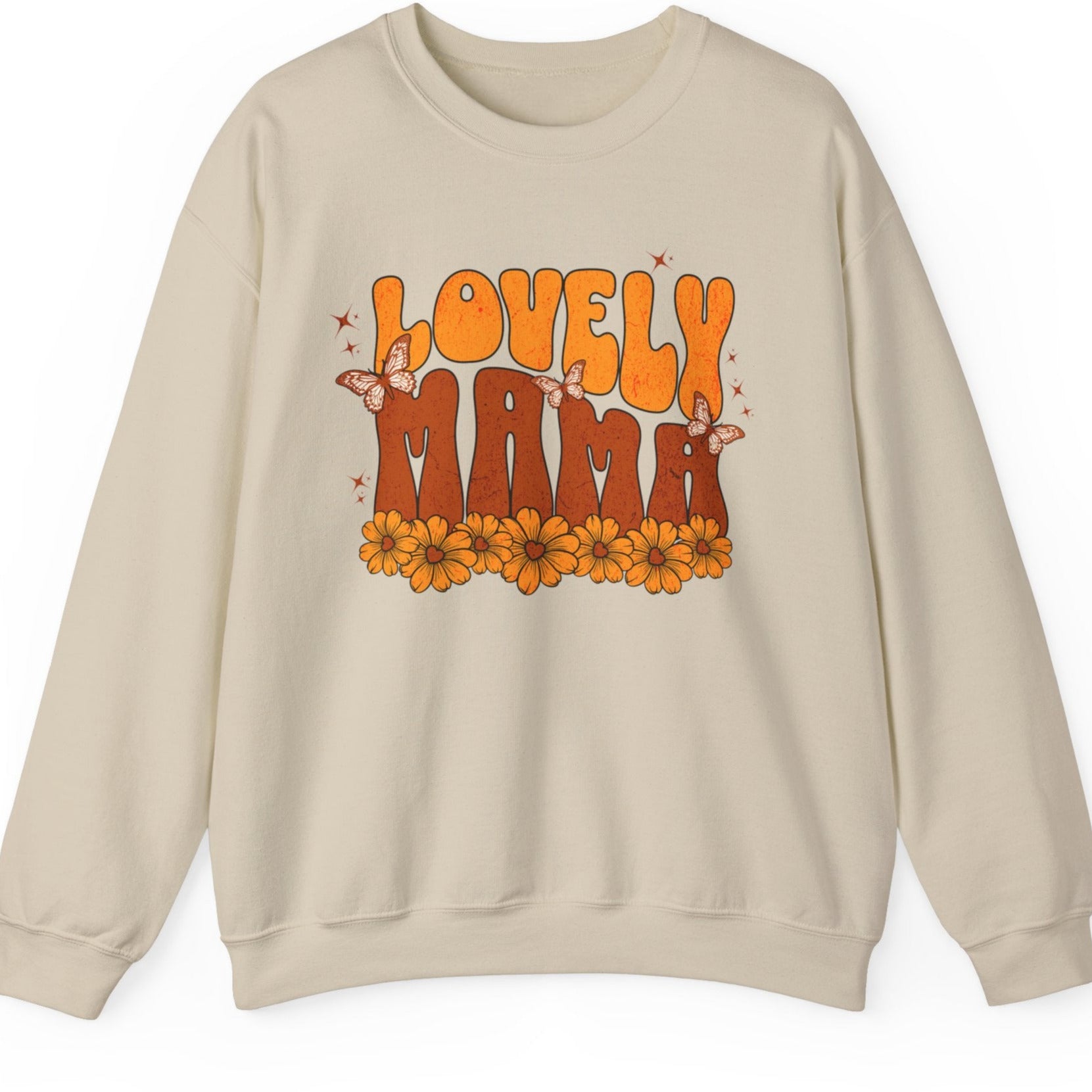 Lovely Mama Floral Crewneck Sweatshirt - Unisex Heavy Blend