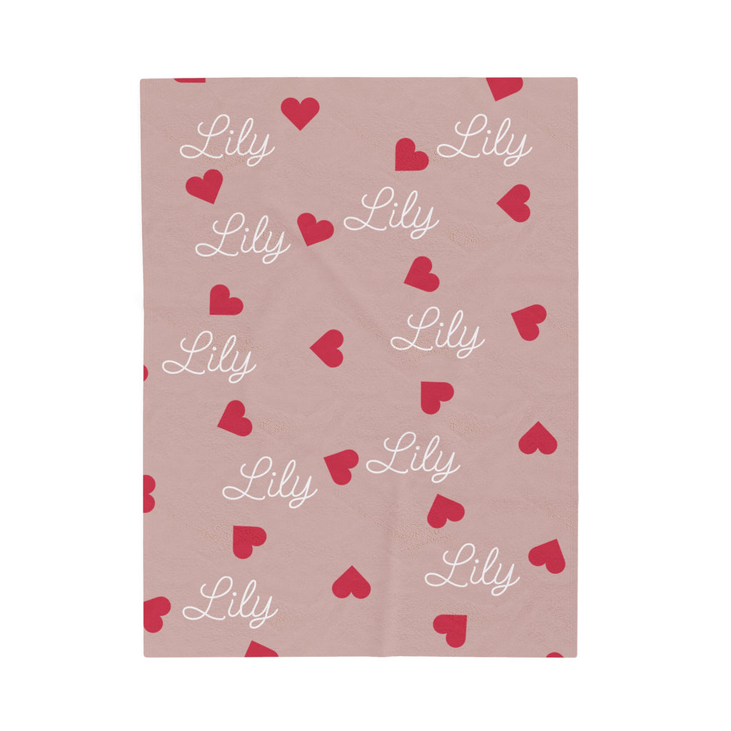 Customizable Velveteen Plush Blanket for girls