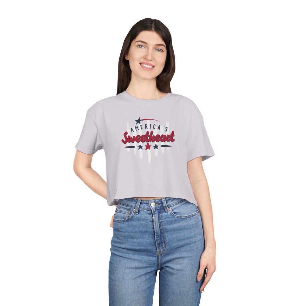 America’s Sweetheart Crop Tee – 4th of July Edition