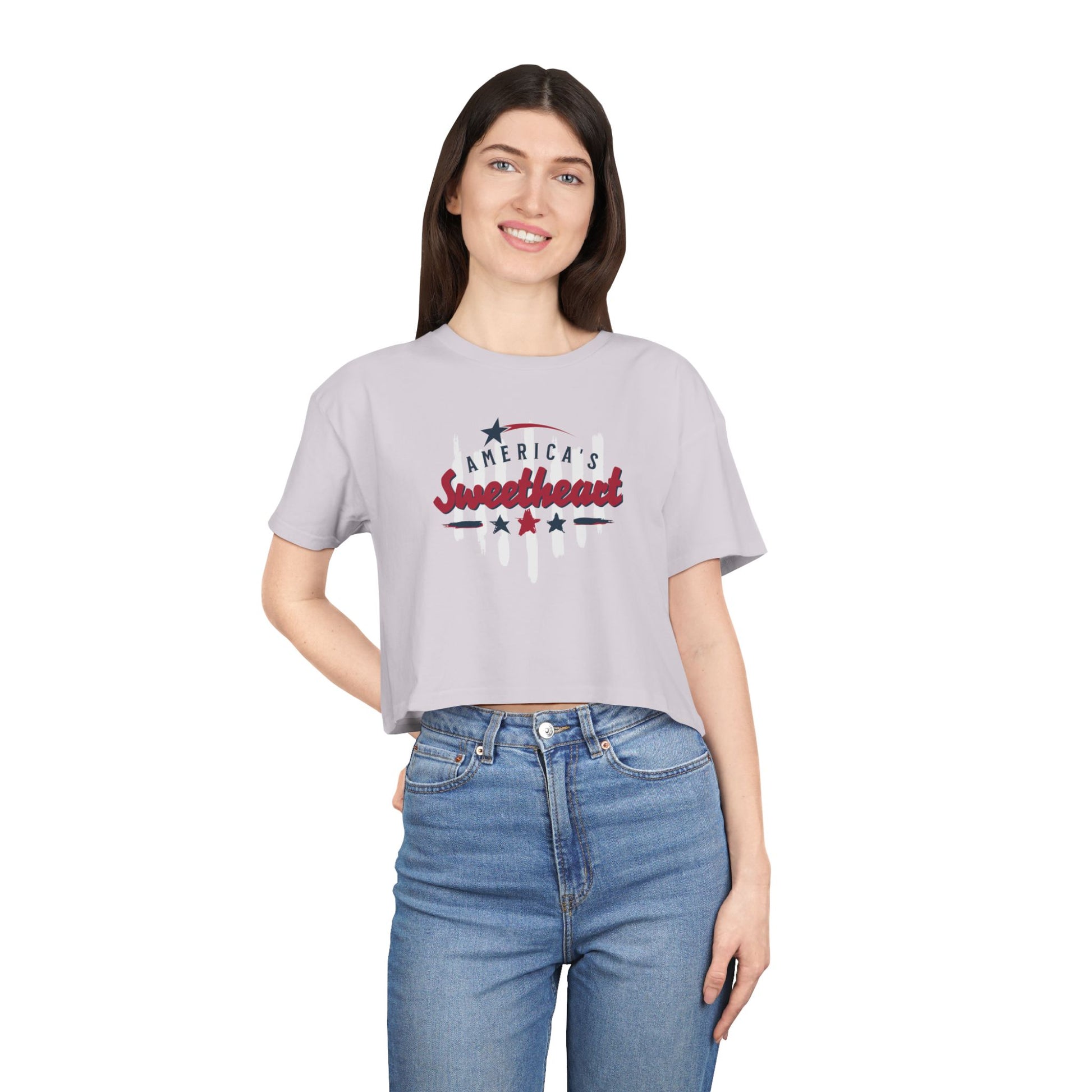 America’s Sweetheart Crop Tee – 4th of July Edition
