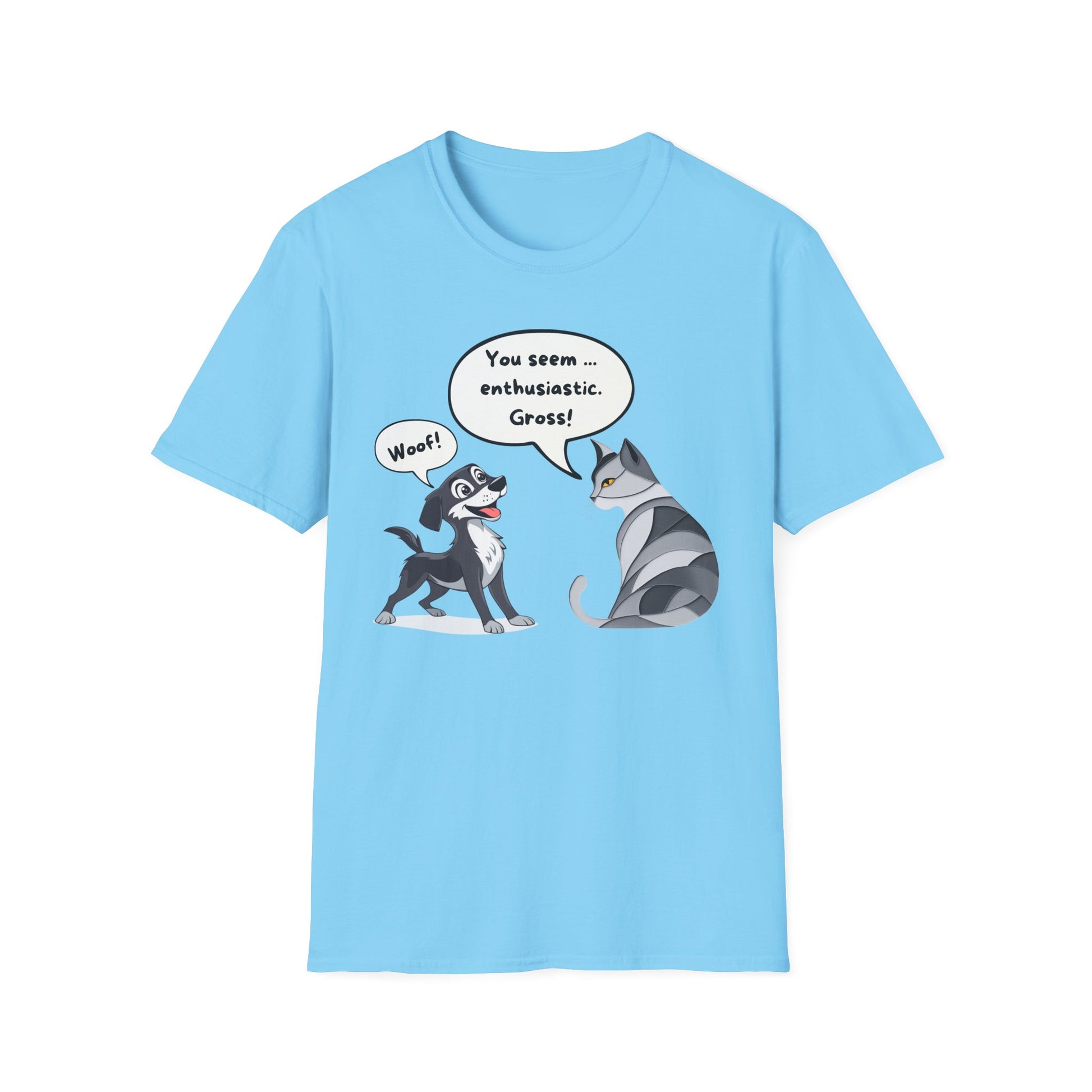 The Ultimate Cat Attitude 😼🚫 Unisex Softstyle T-Shirt - Funny Dog and Cat Graphic Tee