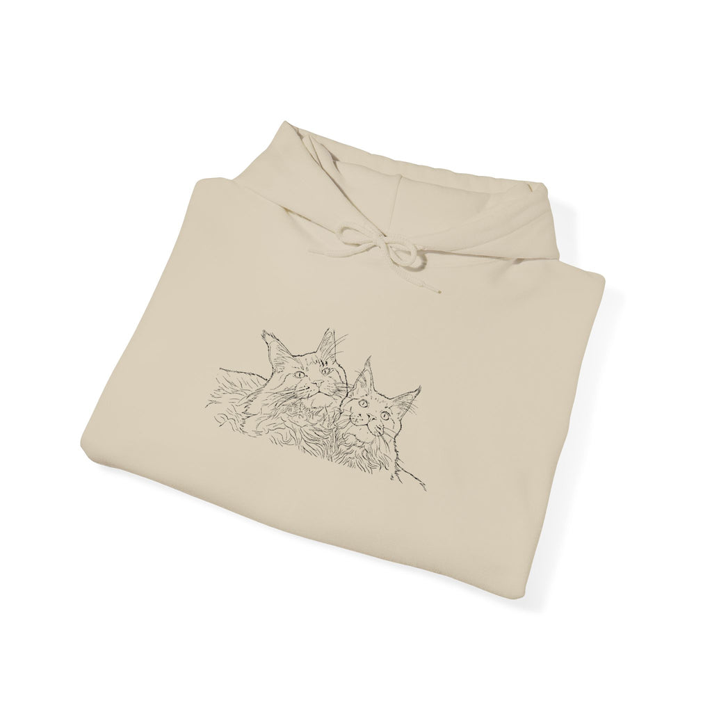 Triple Cat Chaos Hoodie – Custom Embroidered Cozy Fit