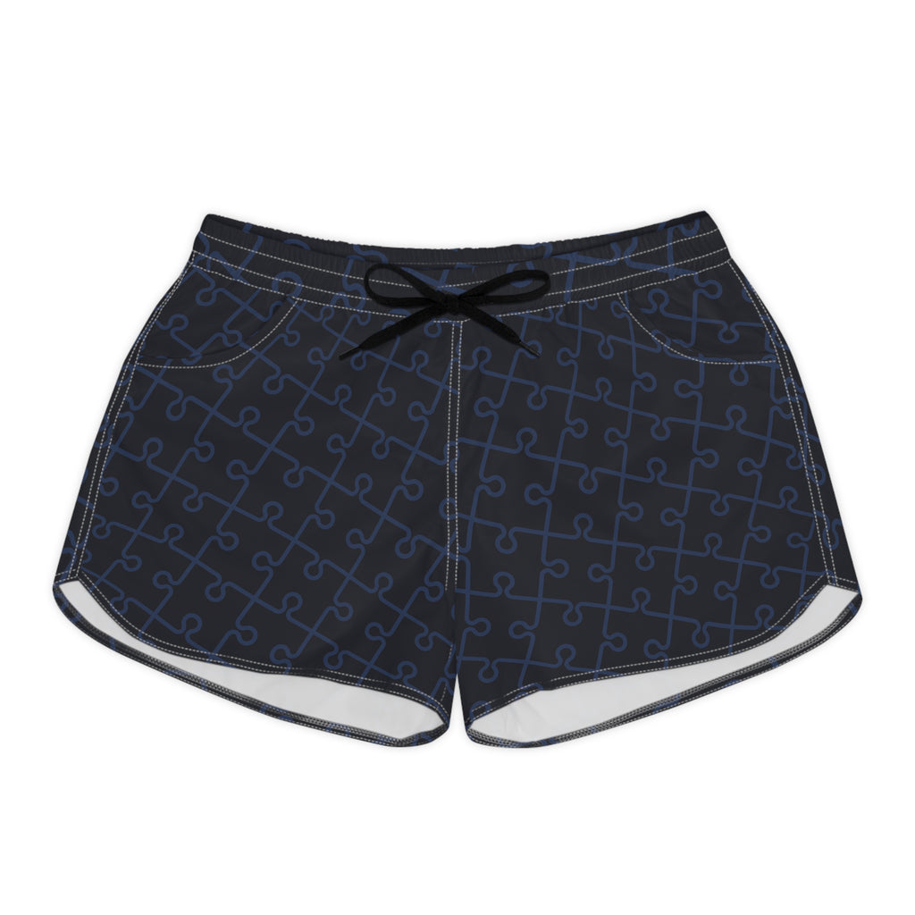 Midnight Puzzle Women’s Board Shorts | Sleek Swim & Surf Shorts