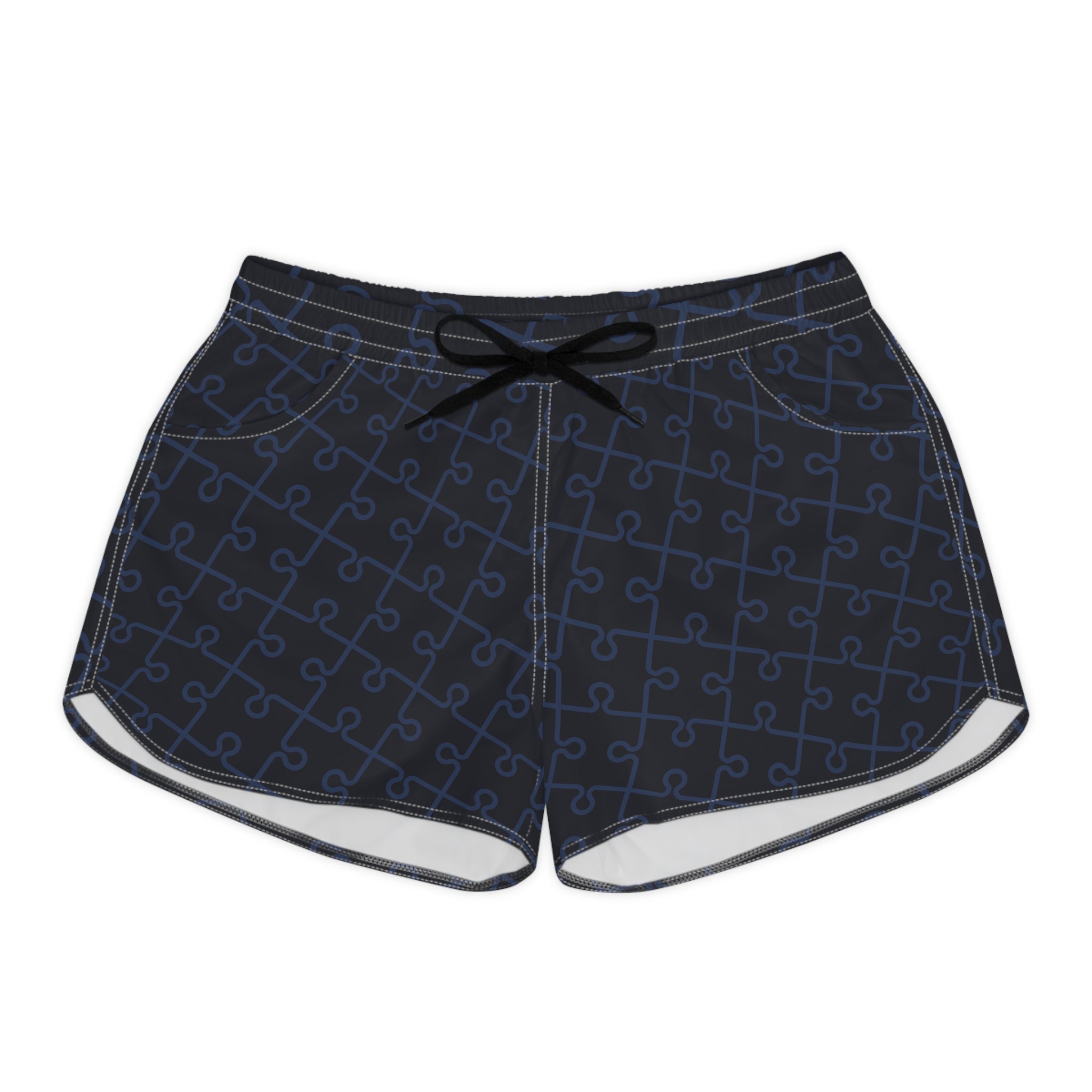 Midnight Puzzle Women’s Board Shorts | Sleek Swim & Surf Shorts
