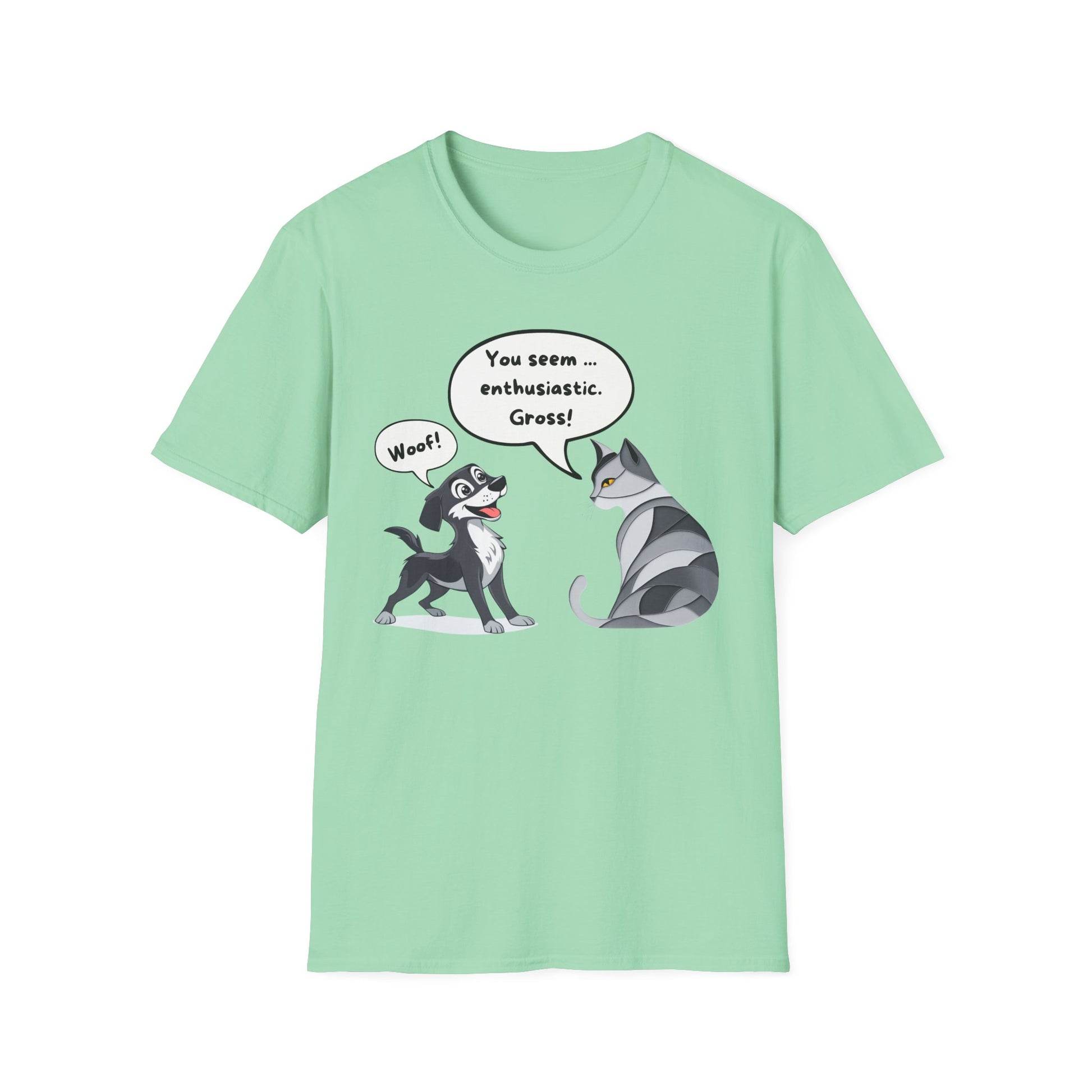 The Ultimate Cat Attitude 😼🚫 Unisex Softstyle T-Shirt - Funny Dog and Cat Graphic Tee
